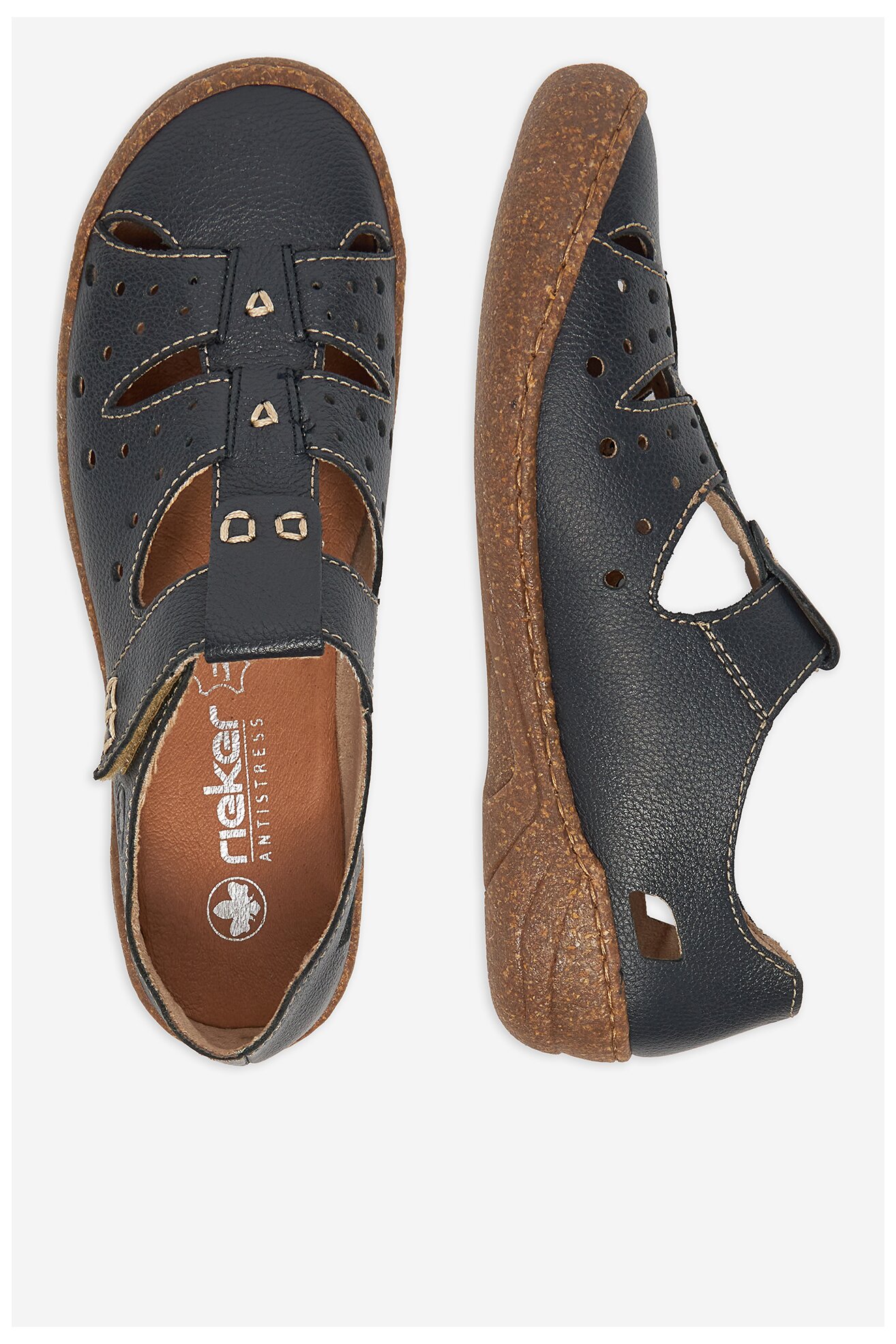 Baleriny Rieker CEO-54555-14 Granatowy