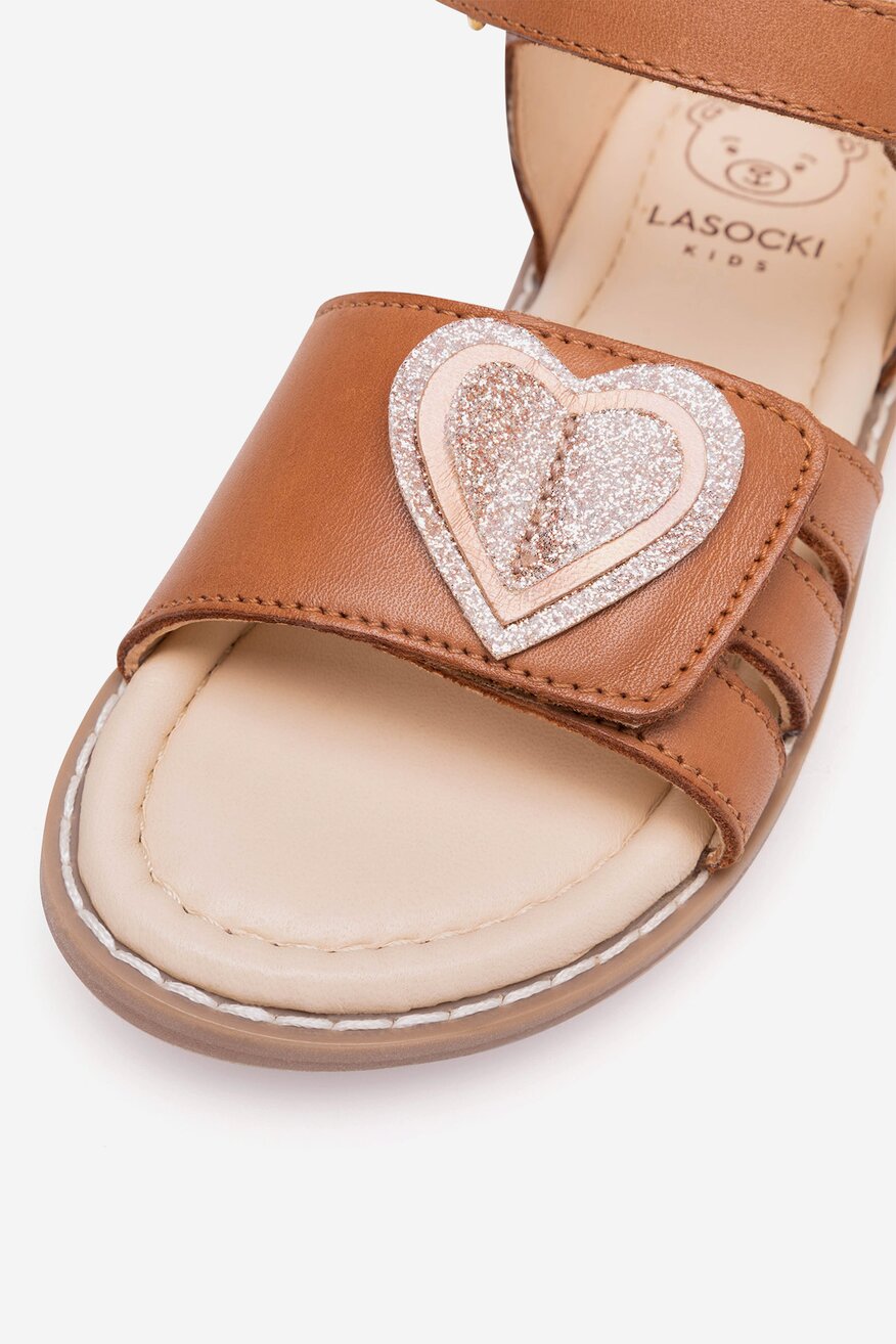 Lasocki Kids - Sandały skórzane na rzepy - 5905588571025