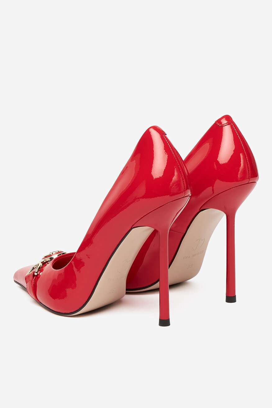 Pantofi cu toc EVA MINGE ROŞU - 5906751283493