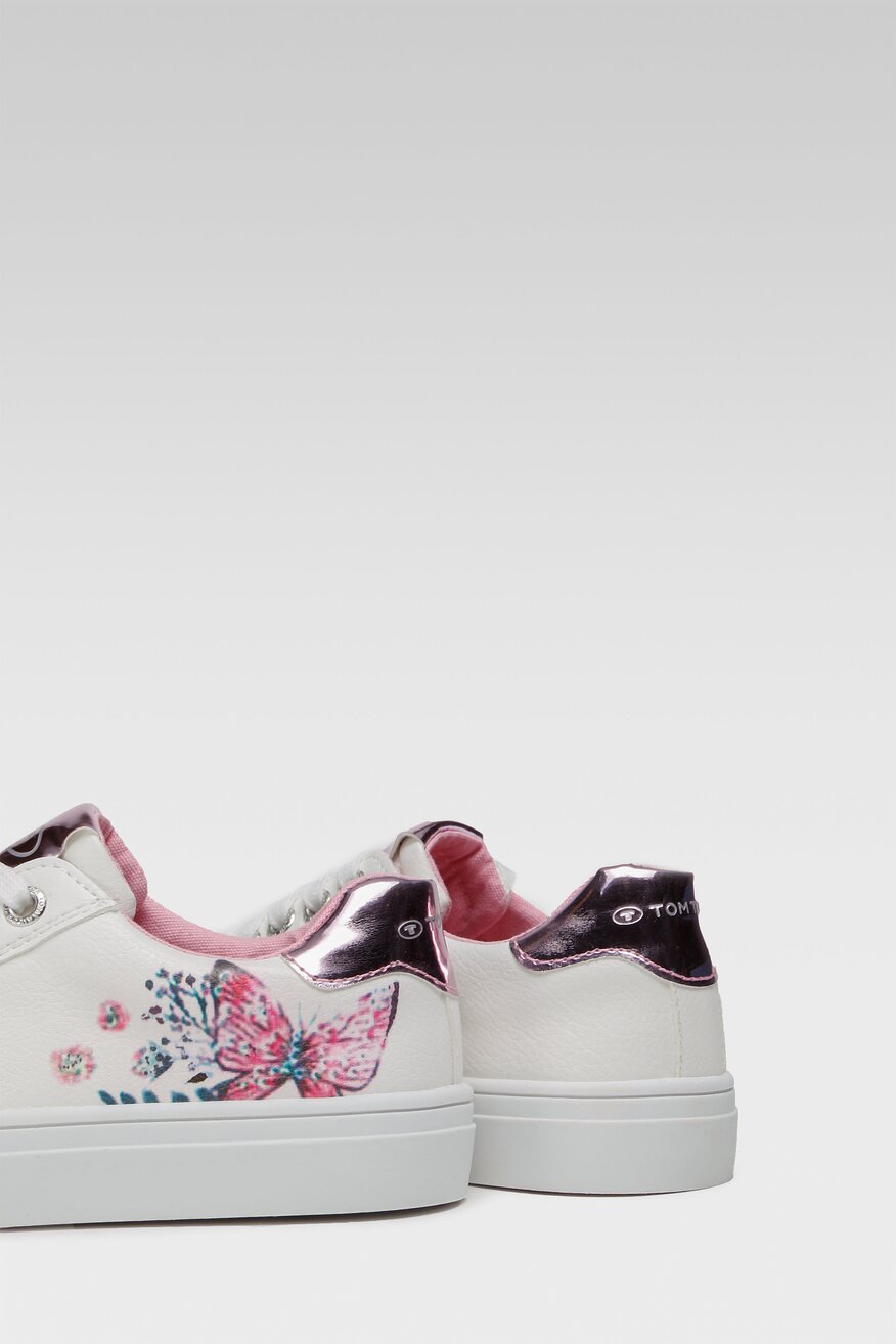 Tom Tailor - Półbuty z printem białe - 5904248504151