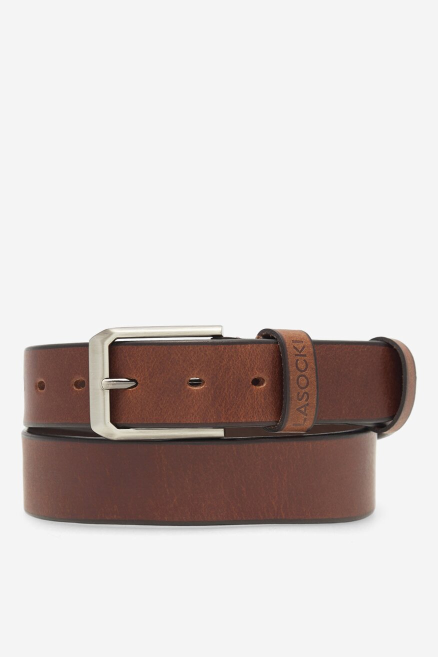 Lasocki - Pasek męski skórzany - 5905588404460
