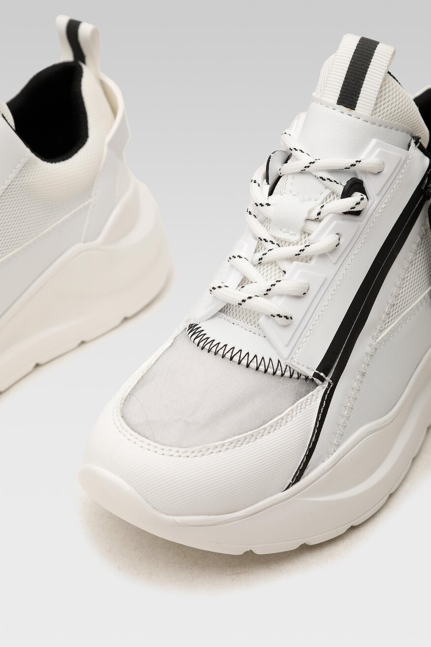 
                Nylon Red - Sneakersy pastelowe białe - 5904248457716