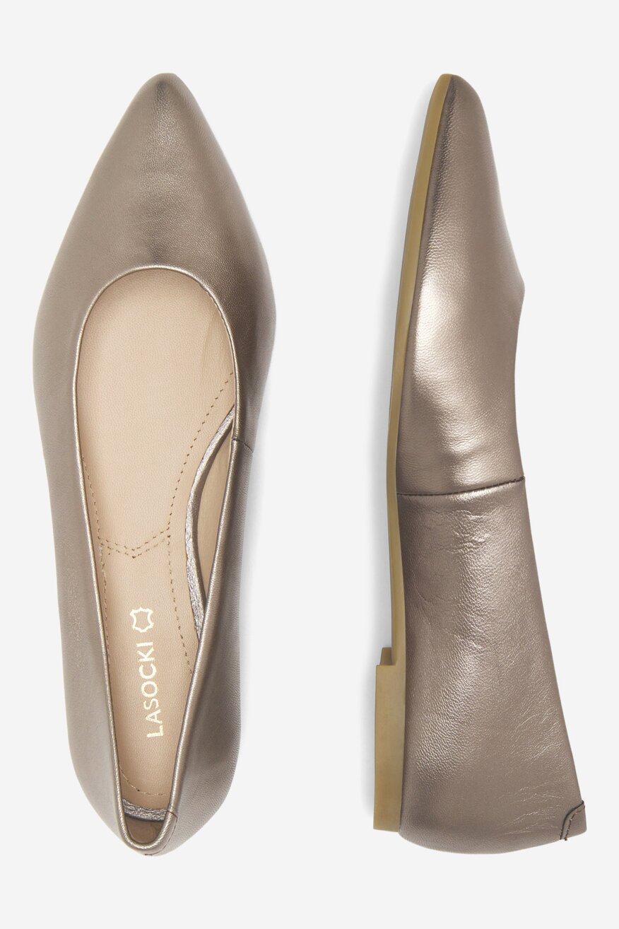 
                Lasocki - Skórzane baleriny - 5905588370772