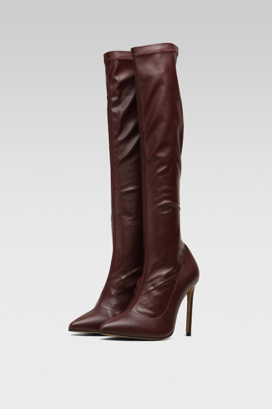 RAGE AGE - Kozaki bordowe - 2230032349107