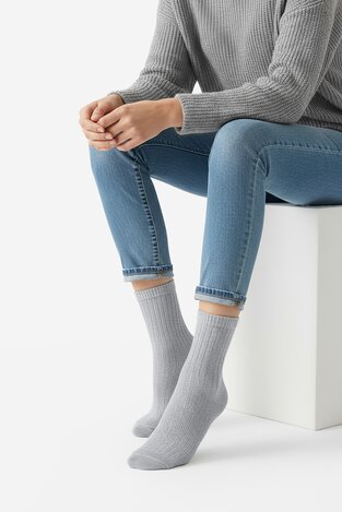 Čarape NINE WEST CEO_AS_NW_08_W_AW25 (2 PACK)R SVETLO SIVA