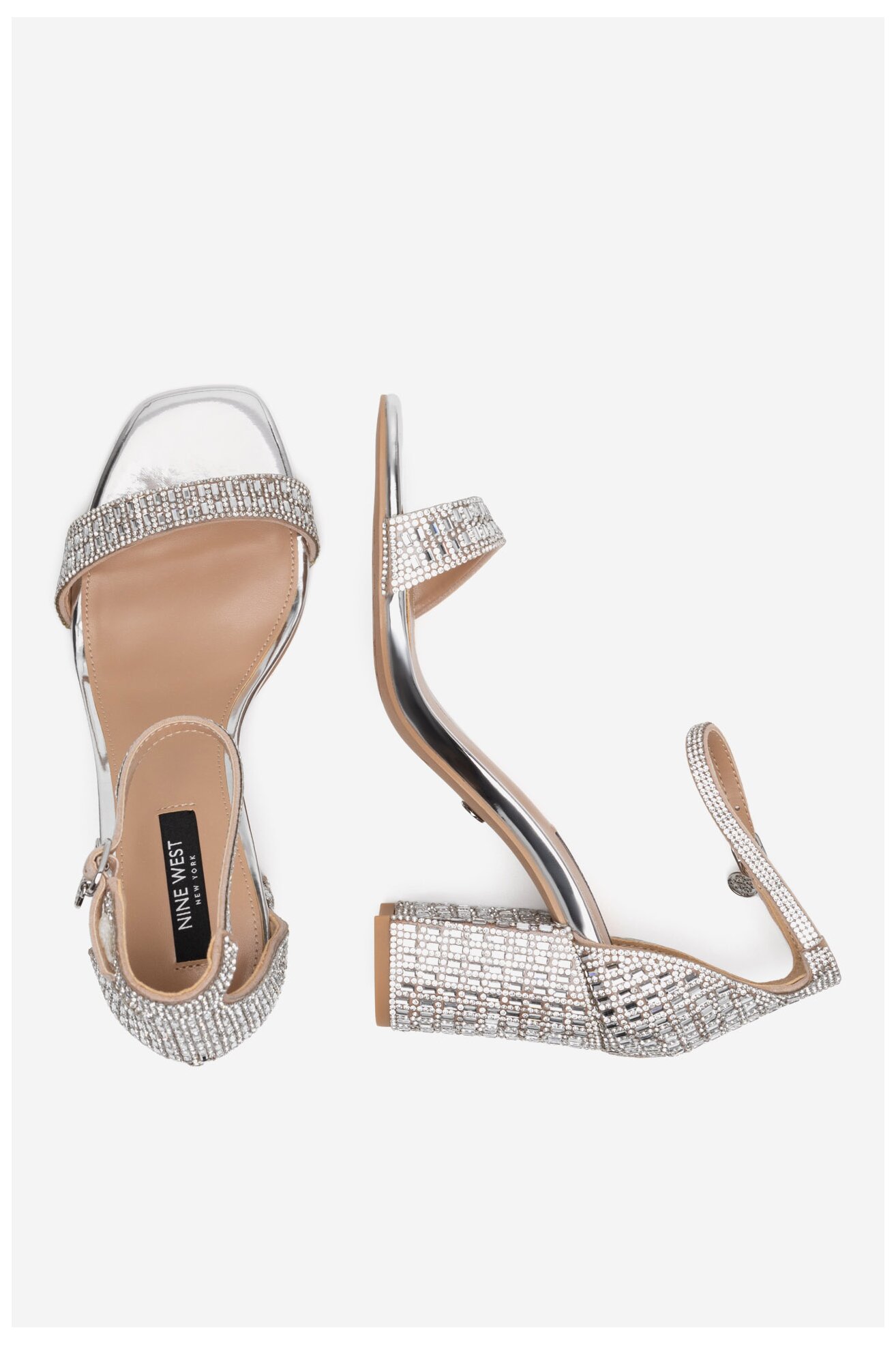 Sandały NINE WEST WFA3032-1 Srebrny