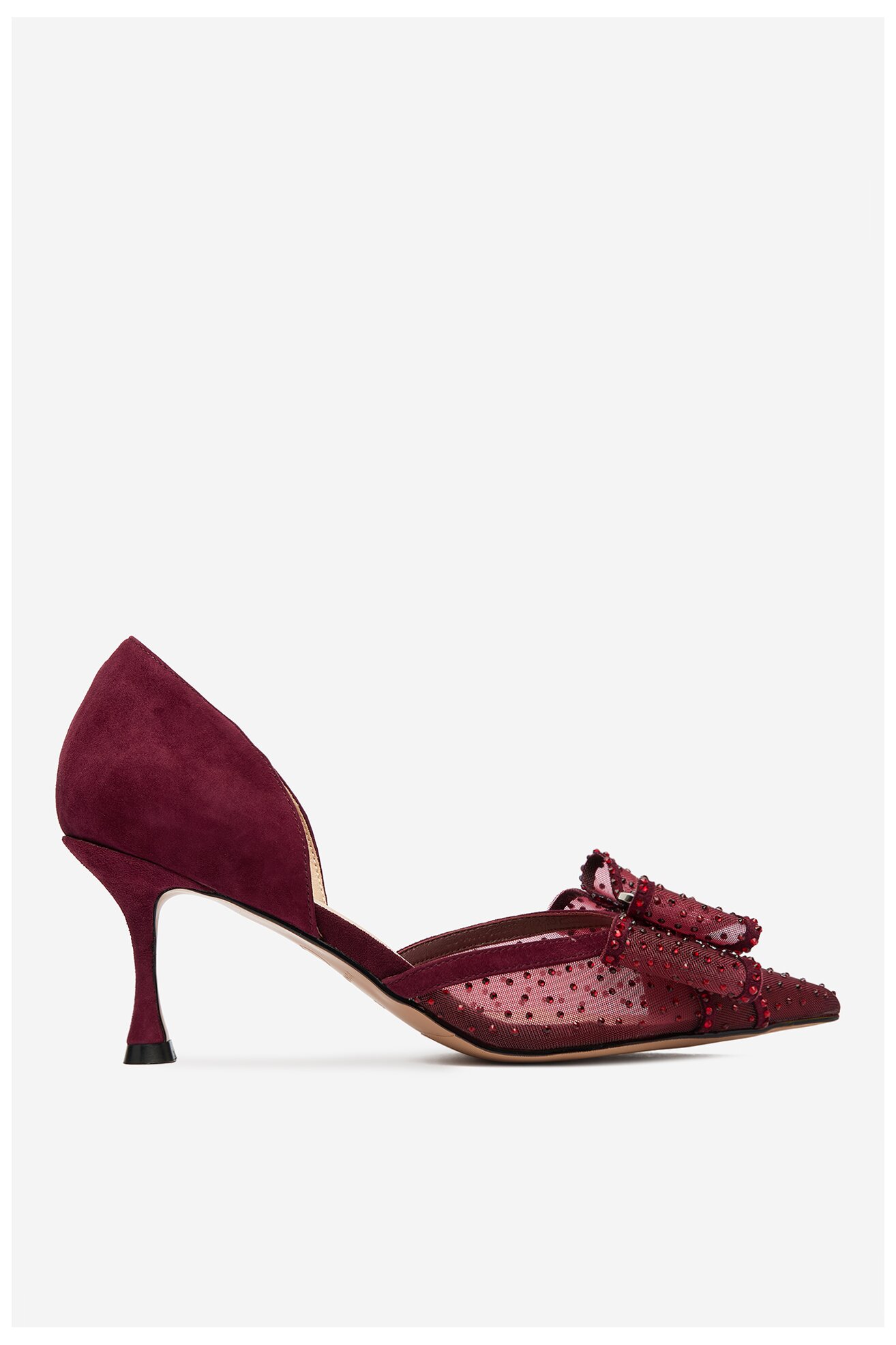 Czółenka EVA MINGE EO-AVA-78096-202 Bordowy