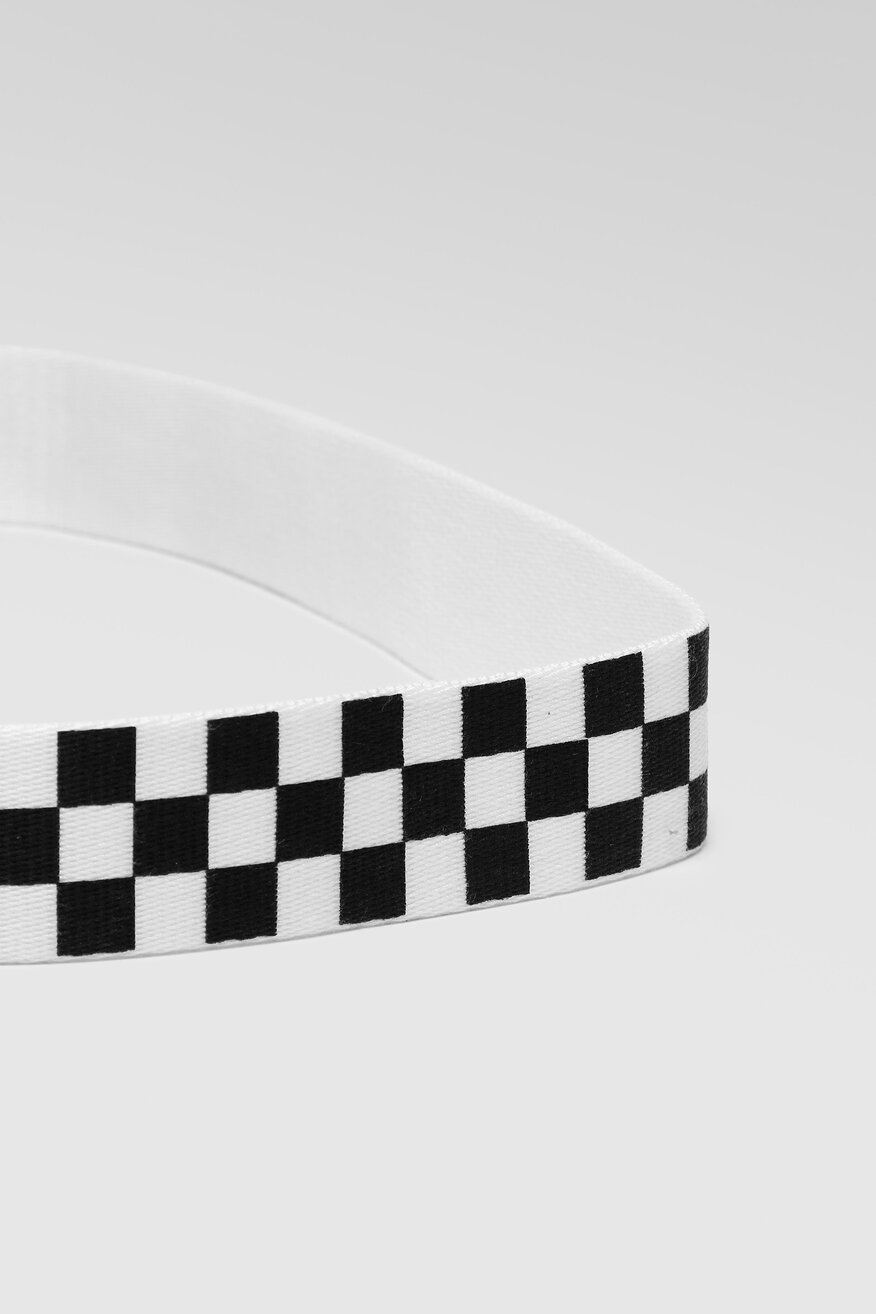 
                Vans - Pasek materiałowy w szachownicę - 5904248554361