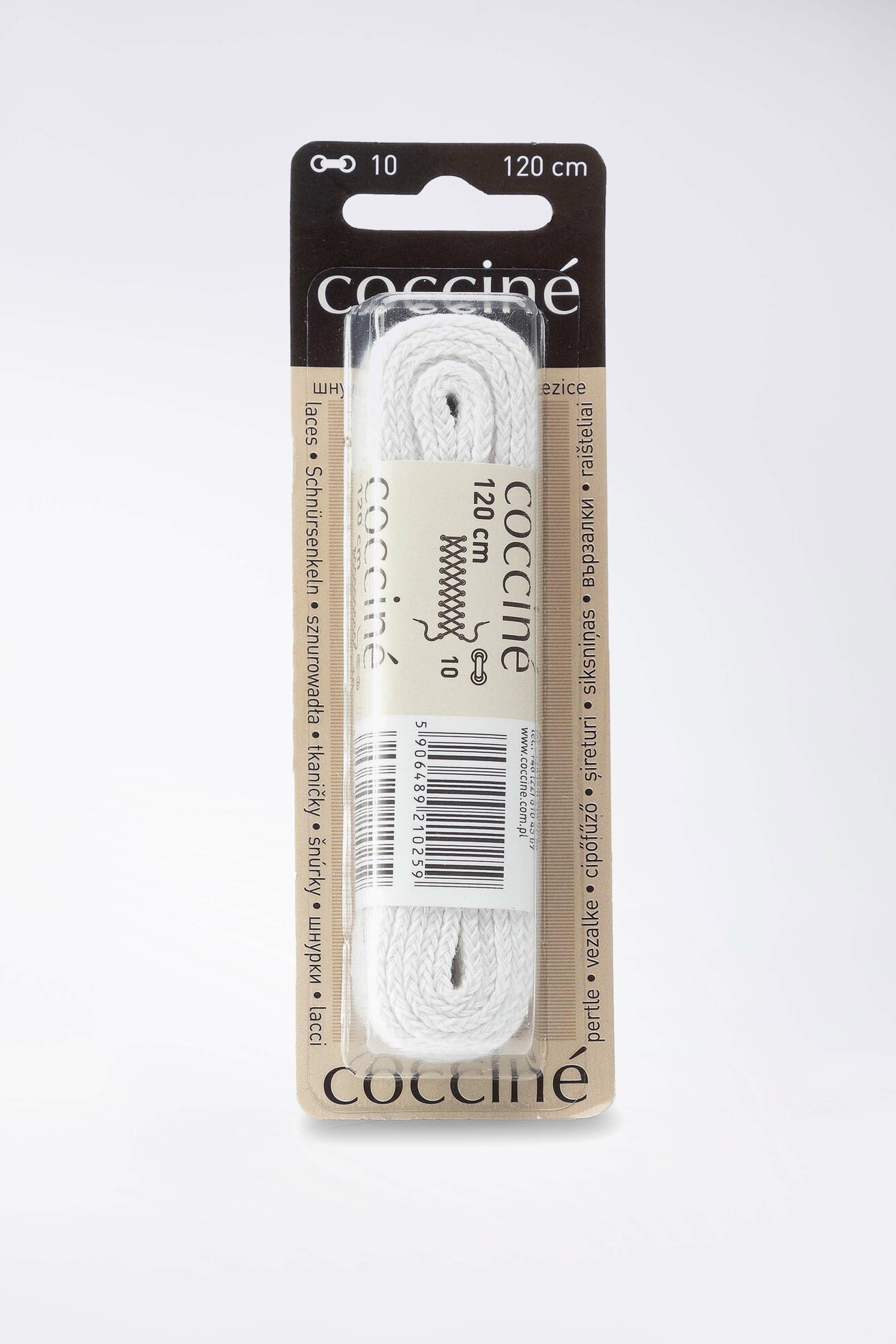 Sznurowadła Coccine COCCINE SZNUROWADŁA 120 CM 7B Biały