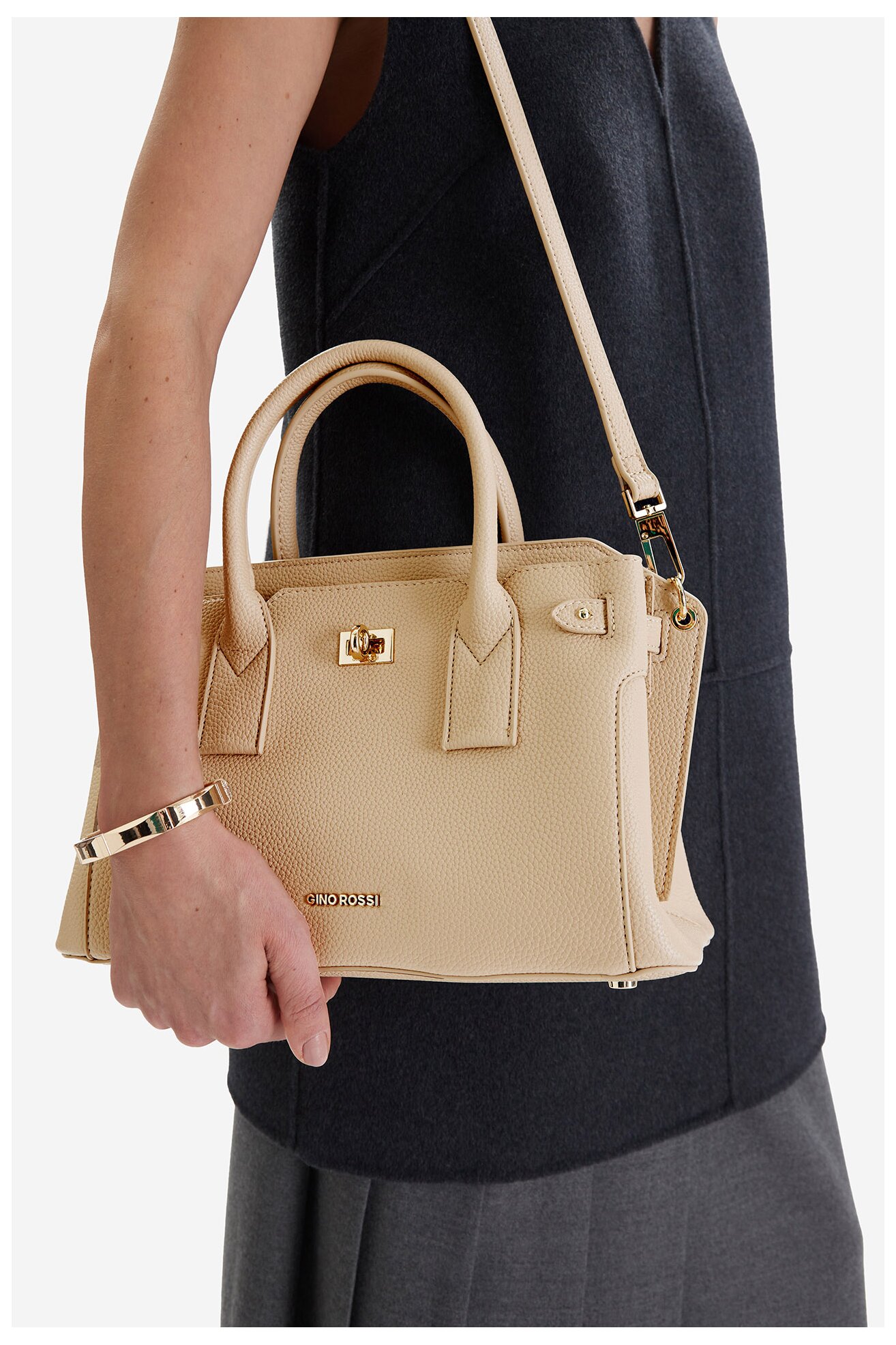 Сумка З Ремінцем Gino Rossi EO-LX20081 БЕЖЕВИЙ