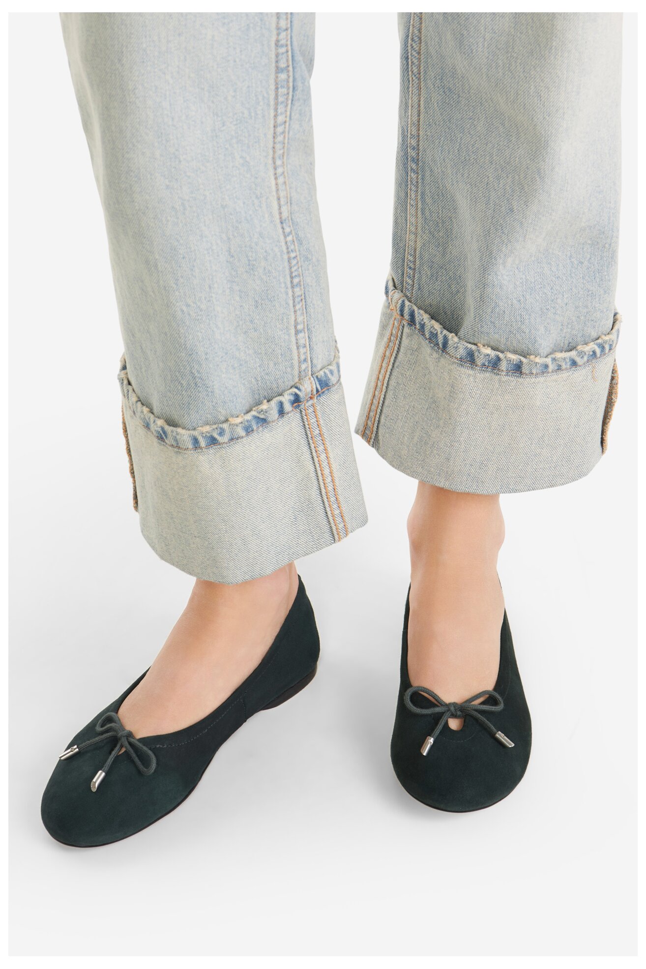 Baleriny Gino Rossi LAYLA-118070 SÖTÉTZÖLD