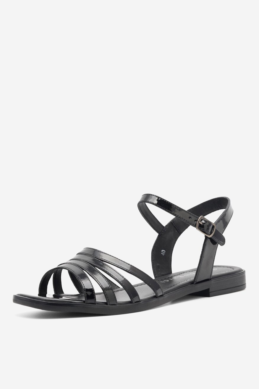 
                Sergio Bardi - Skórzane sandały czarne - 5904862804521