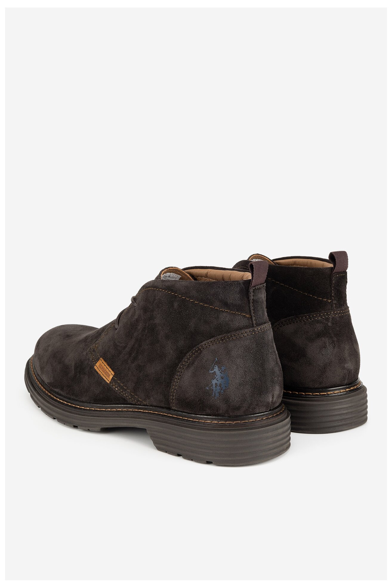 Šněrovací vyšší obuv U.S. POLO ASSN. LORENZ002M/DS1 HNĚDÁ