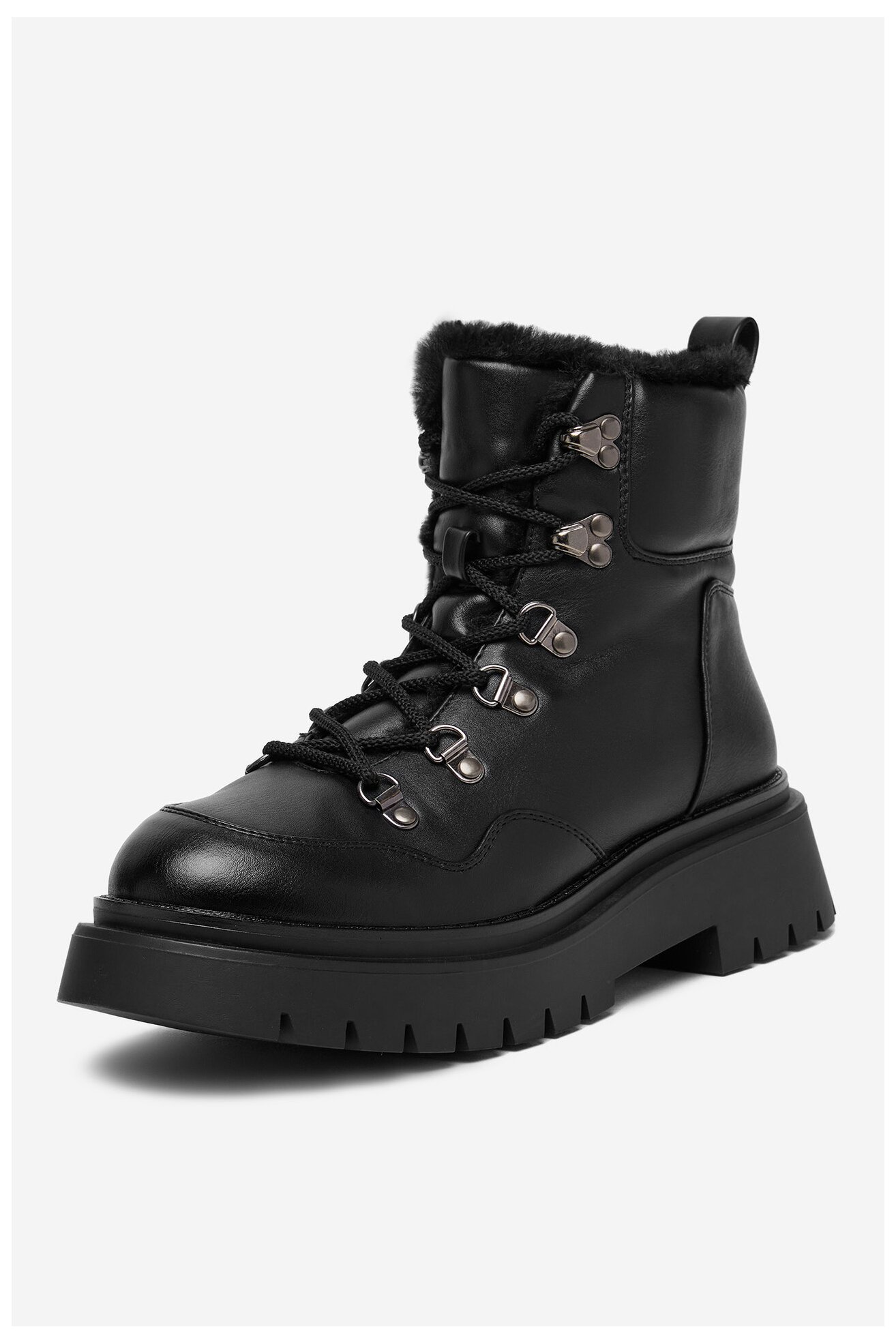 Šněrovací vyšší obuv DeeZee 13116-4 ČERNÁ