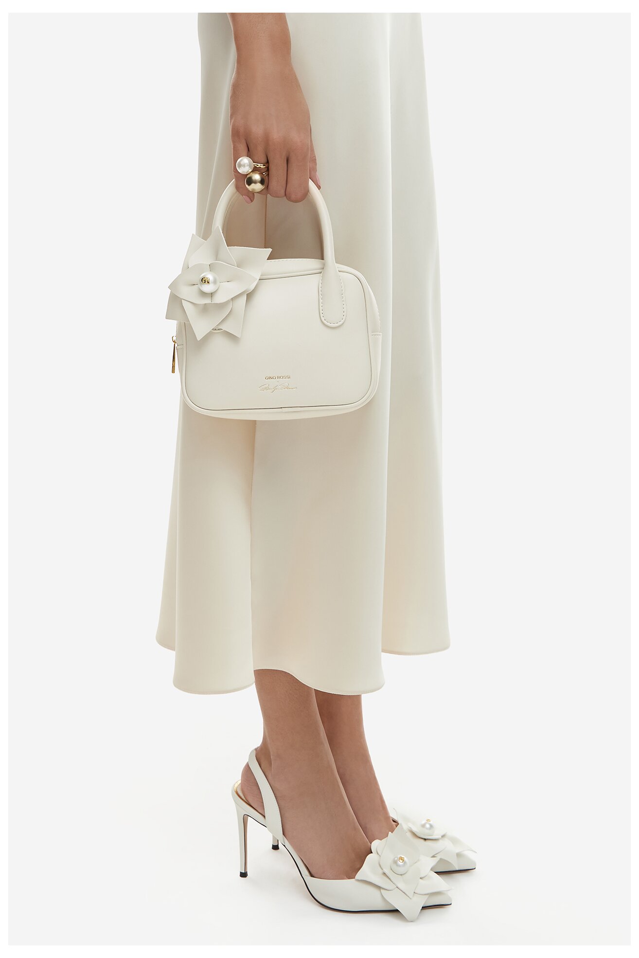 Torebka Gino Rossi EO-ROSE-LA224-194455 Złamana biel