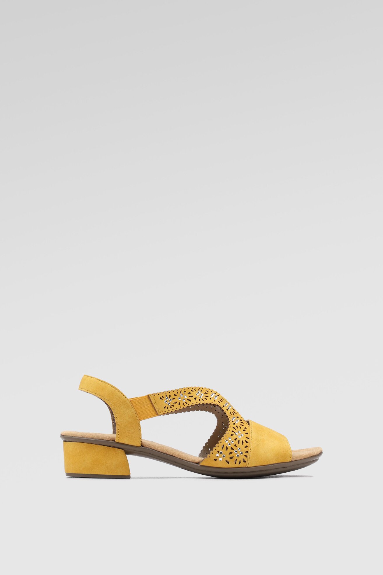 Sandały Rieker V6216-68 Żółty