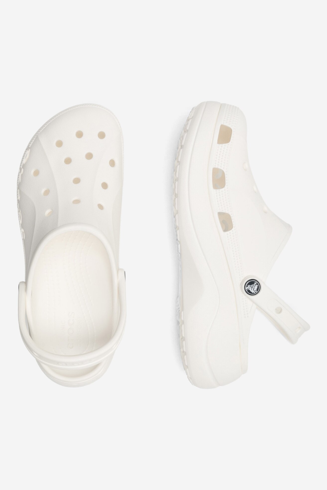 Klapki basenowe Crocs BAYA PLATFORM CLOG 208186-100 Biały