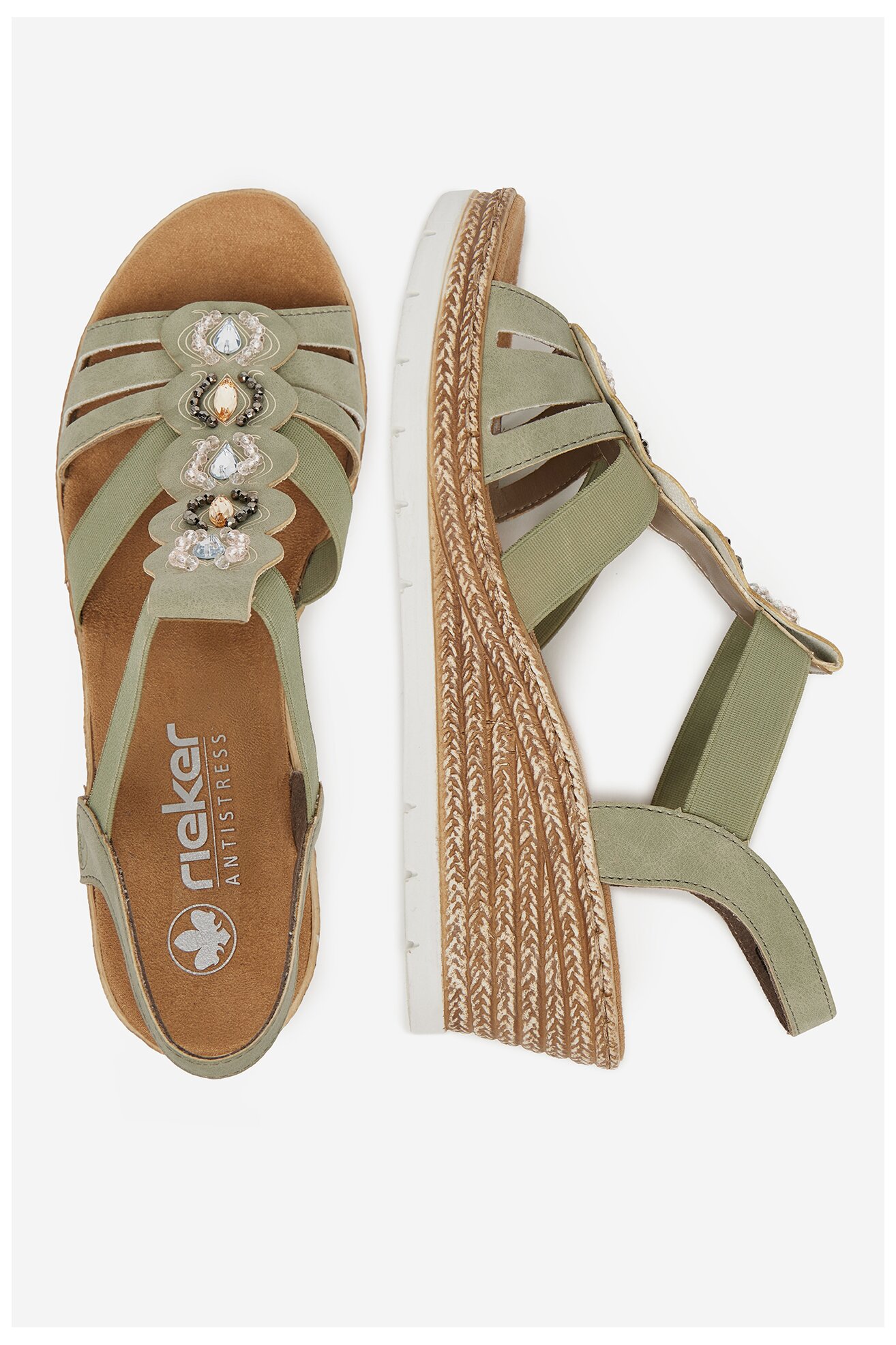 Сандали Rieker 619B2-52 СВЕТЛОЗЕЛЕН