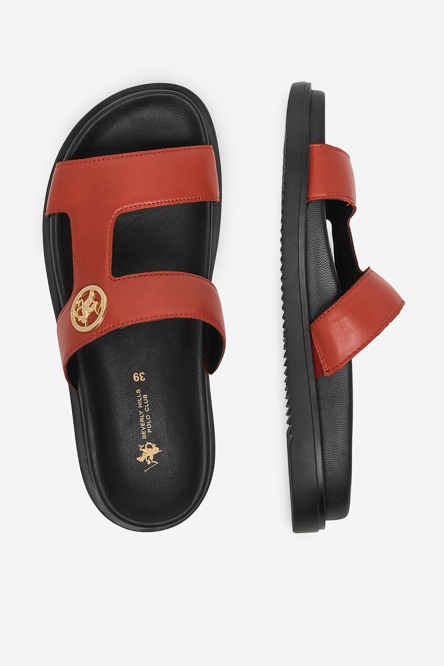 
                Beverly Hills Polo Club - Klapki skórzane - 5906751899045