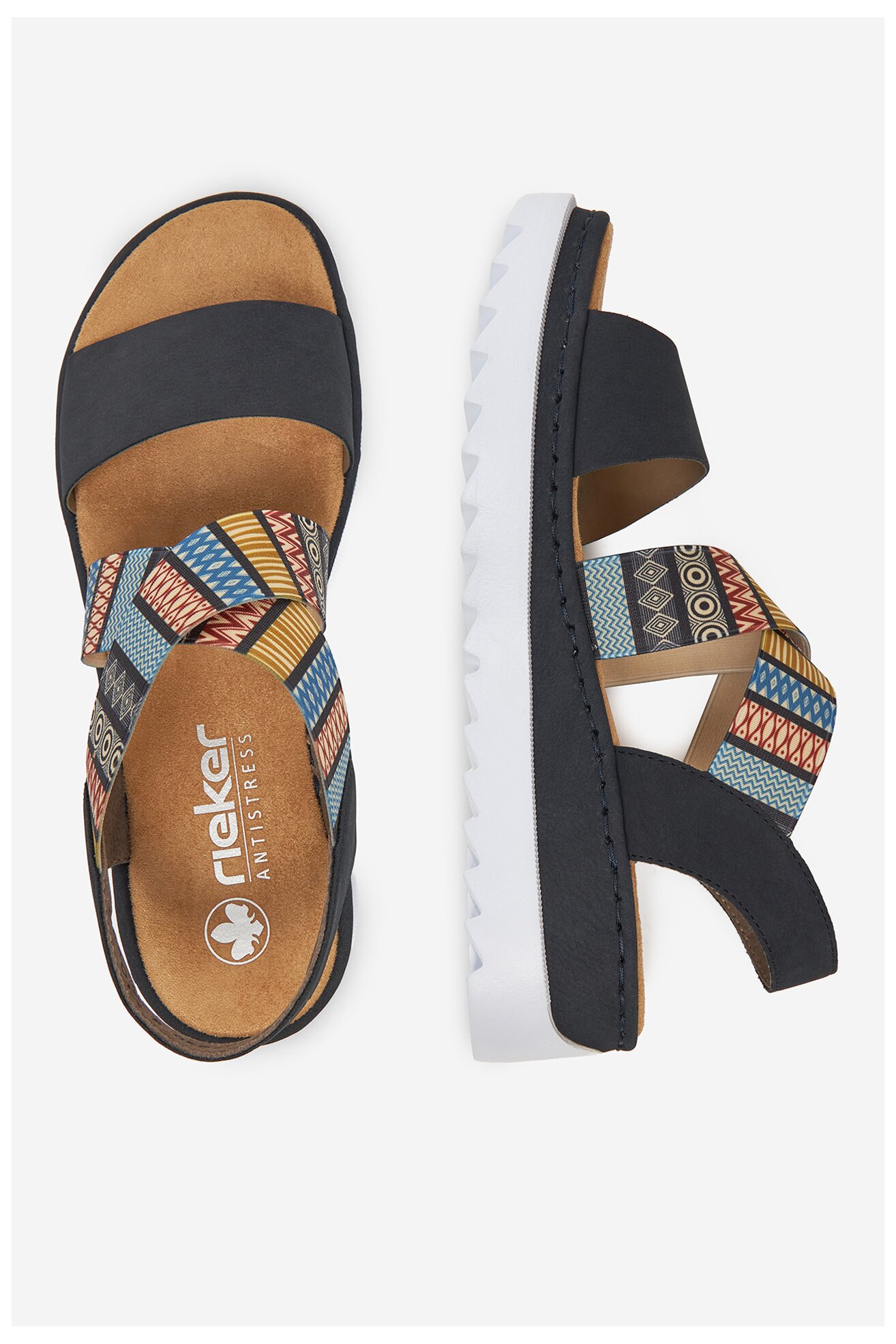 Sandały Rieker V44G8-14 Granatowy ciemny