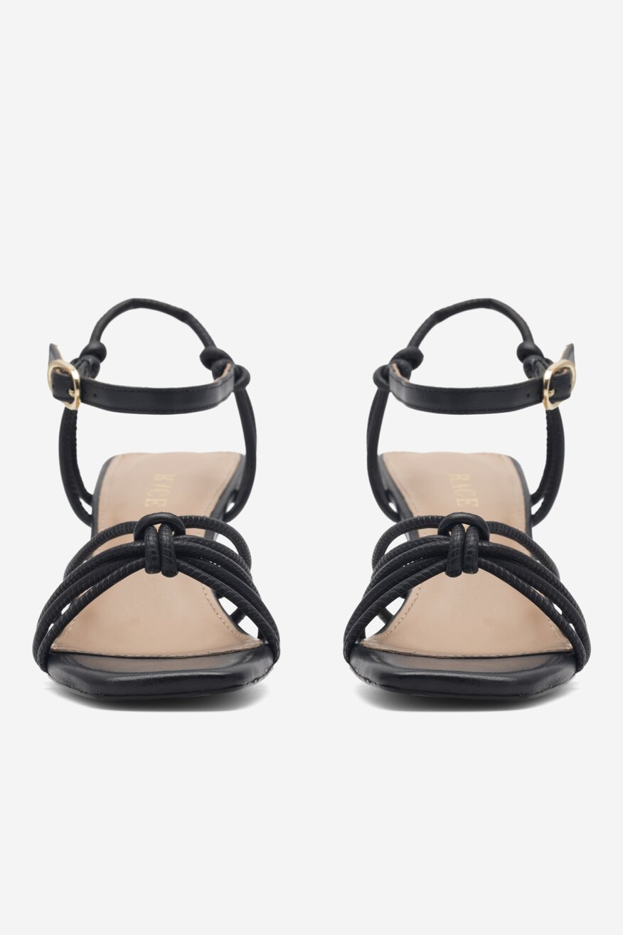 
                RAGE AGE - Skórzane sandały czarne - 5904862797335