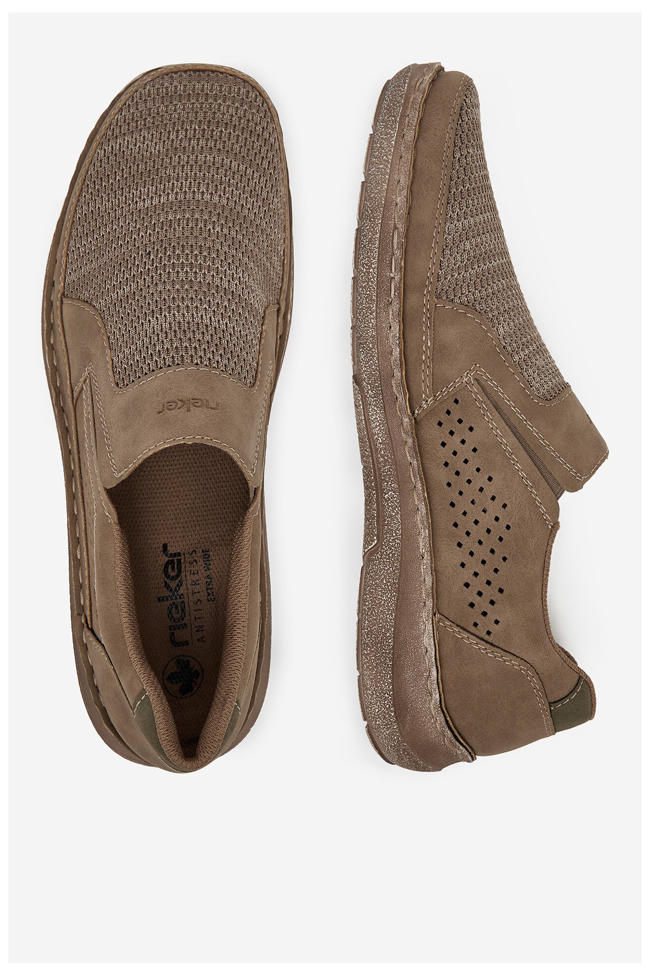 Półbuty Rieker 03087-64 Beżowy ciemny