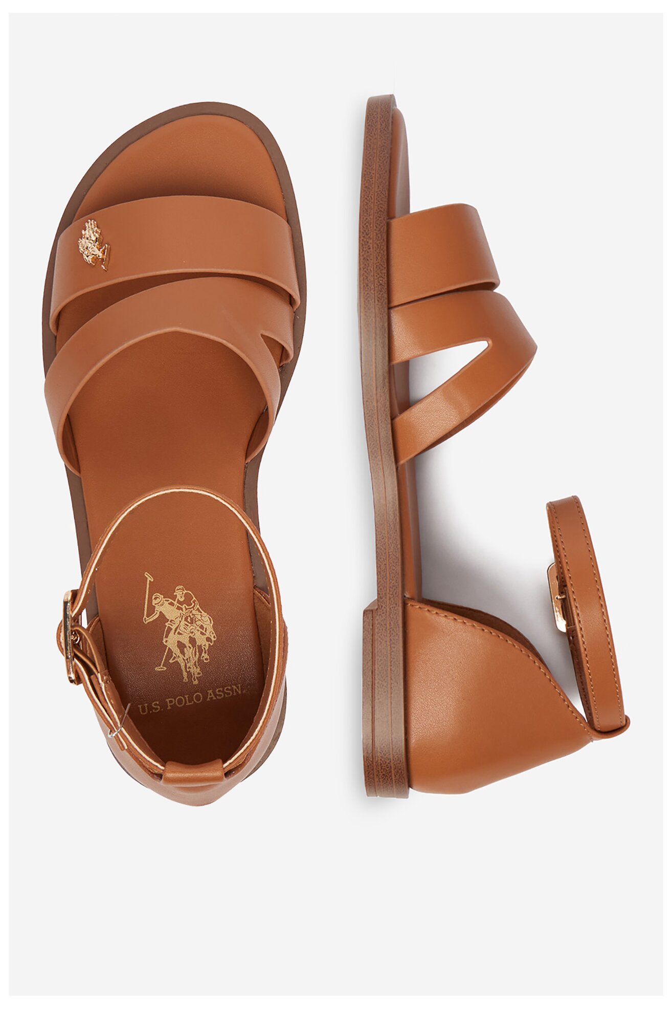 Sandały U.S. POLO ASSN. EO-CASSIE003W/6Y1 Camel