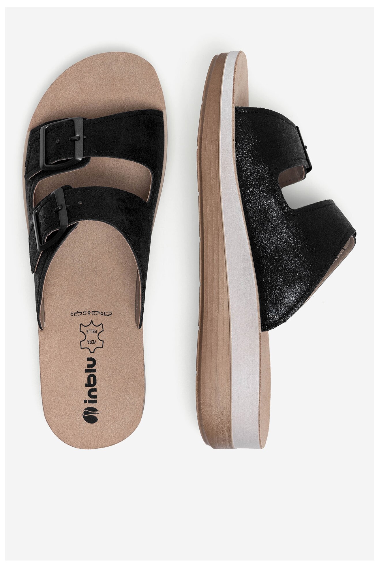 Klapki Inblu FT020400 Czarny