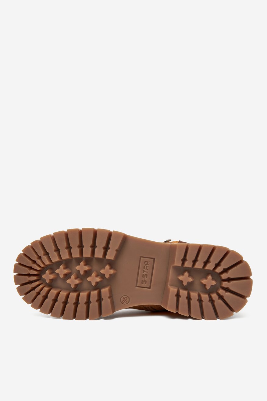 G-STAR RAW - Skórzane trzewiki z suwakiem - 5906751412435