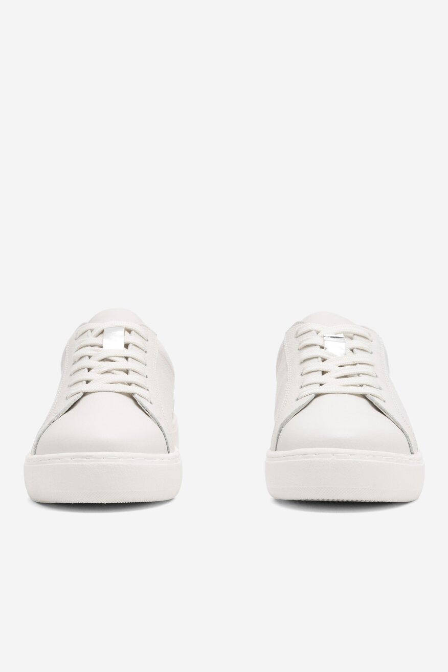 
                Sarah Karen - Skórzane półbuty białe - 5904862747347