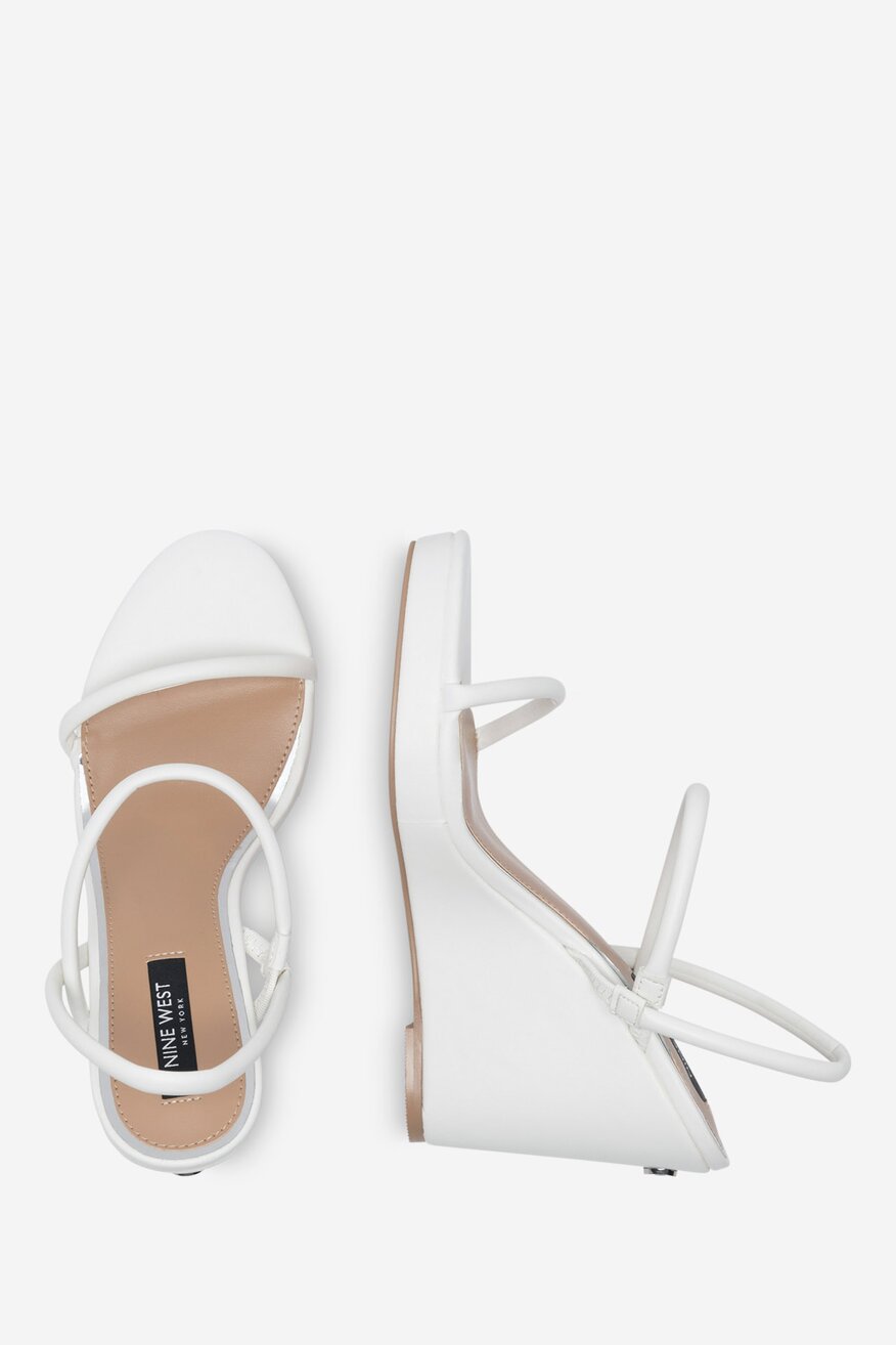 NINE WEST - Sandały na koturnie - 5905588559948