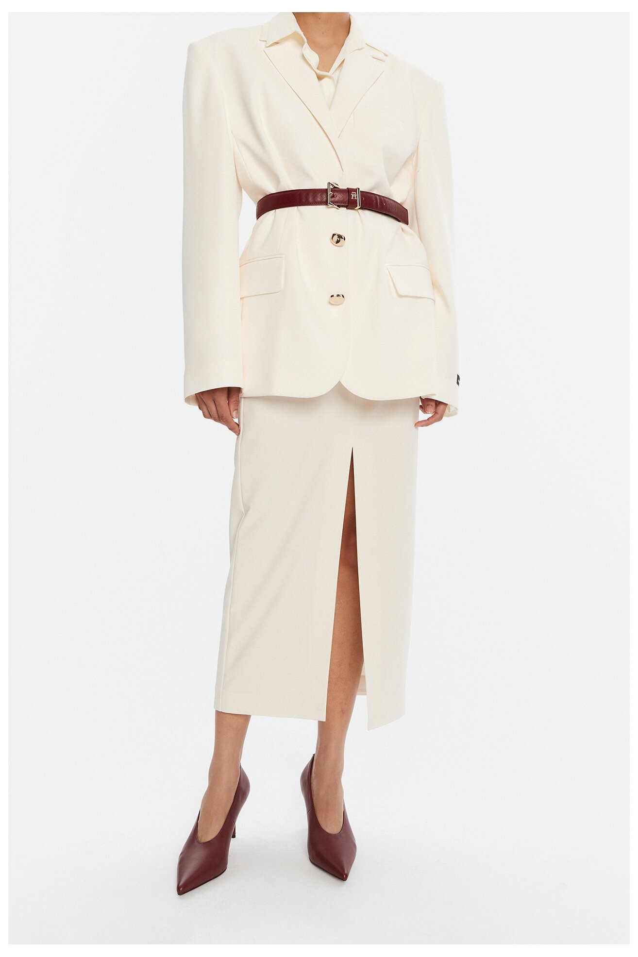 Pantofi cu toc Gino Rossi CLEO-1527-1-TB GRENA ÎNCHIS