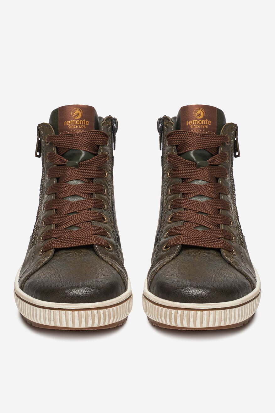 Remonte - Sneakersy skórzane ocieplane - 2230085550666
