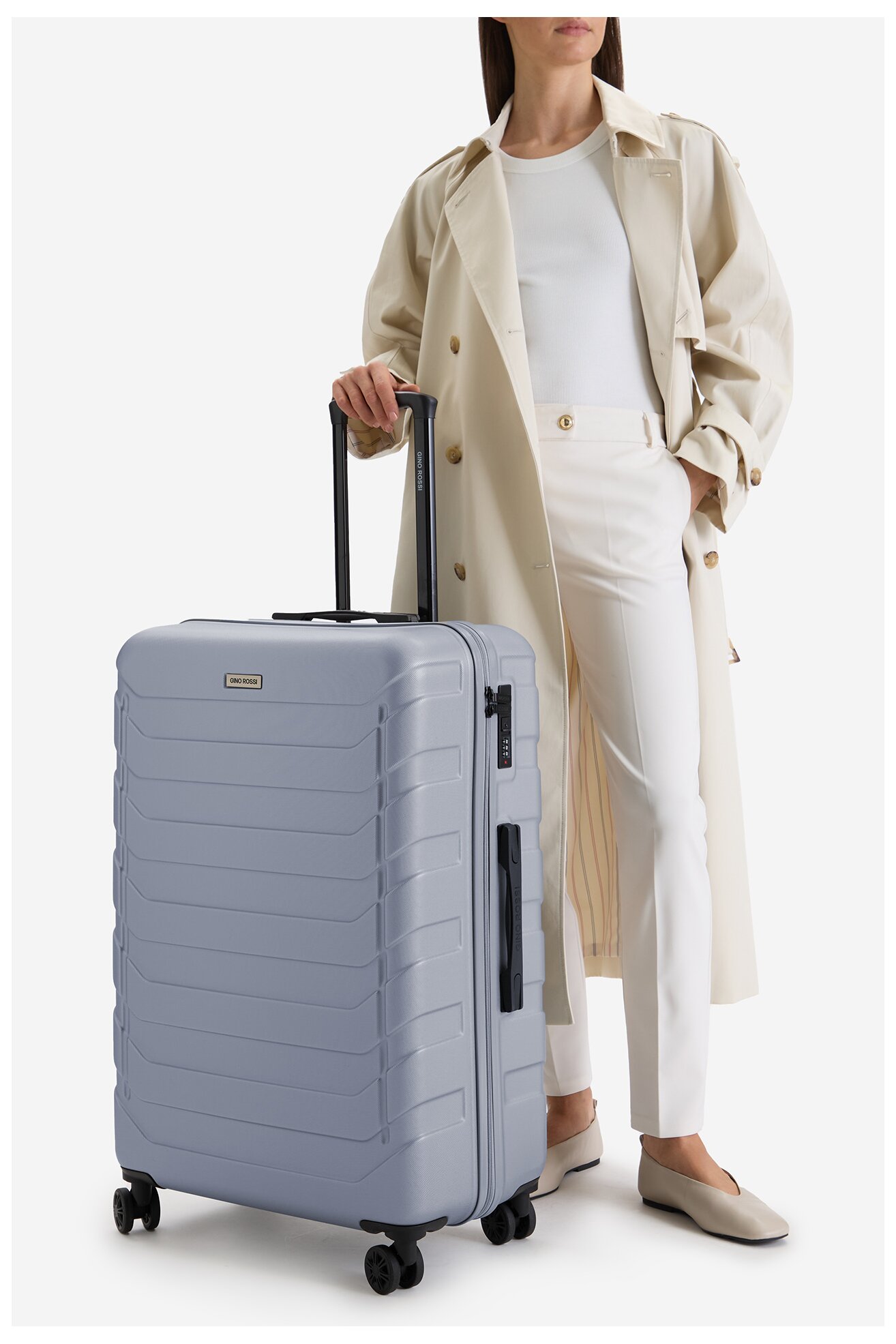 Walizka Gino Rossi CEO-GIN-L-003-05-SILVER2 Srebrny