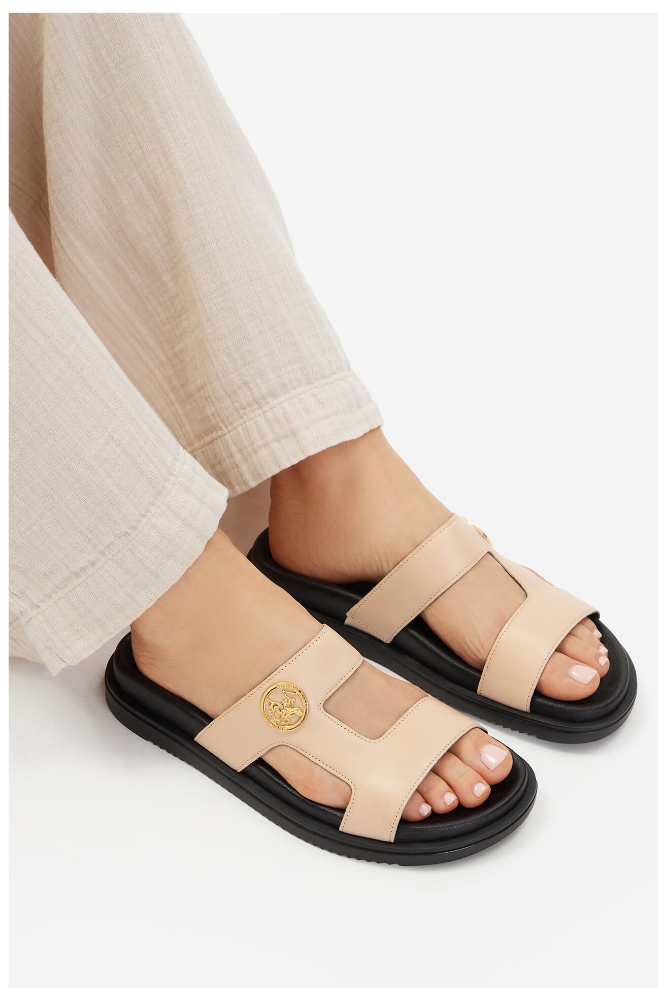 Шльопанець Beverly Hills Polo Club EO-WI16-SERDINIA-04 БЕЖЕВИЙ