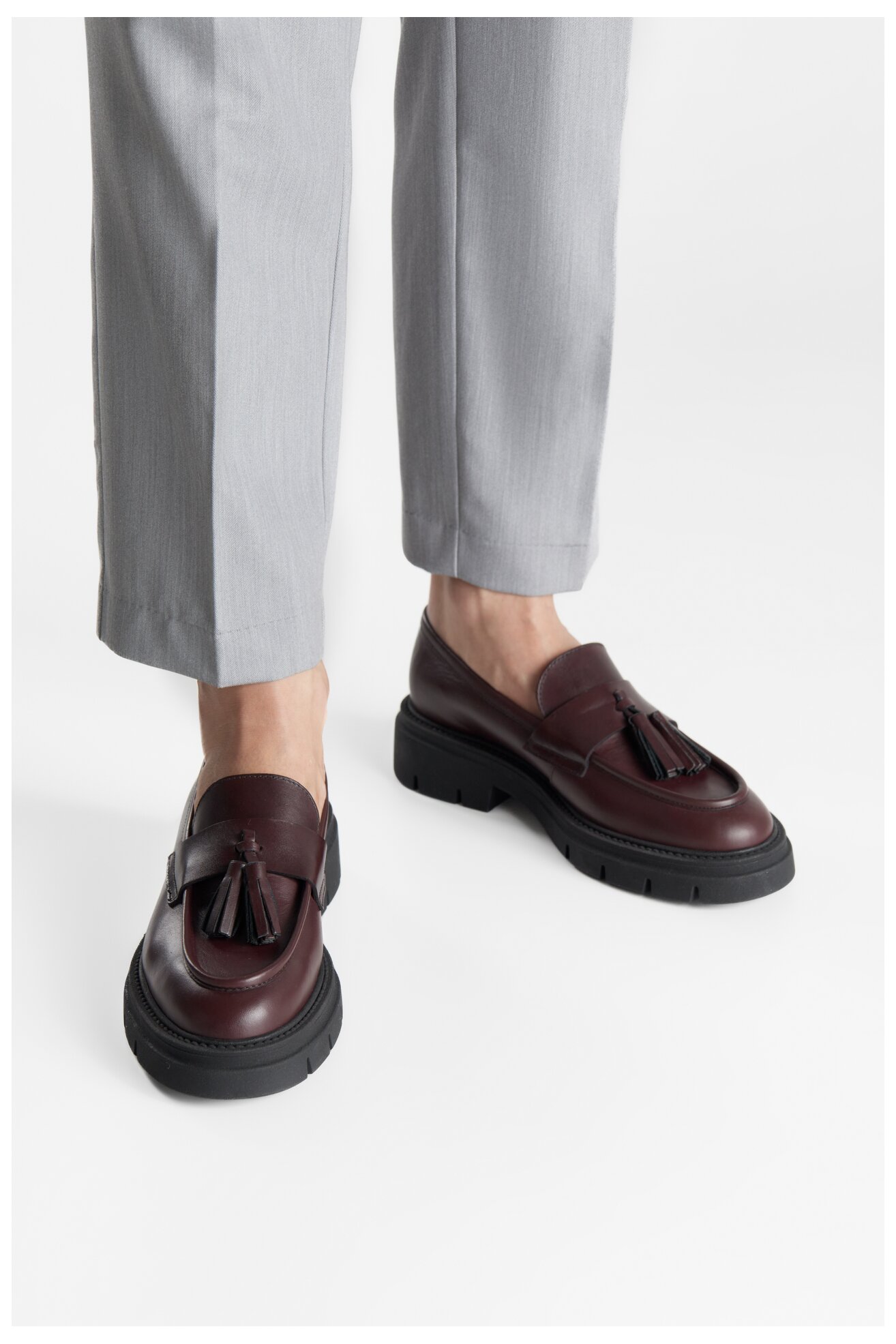 Mokasíny Gino Rossi GRACE-I24-26375NB BORDÓ