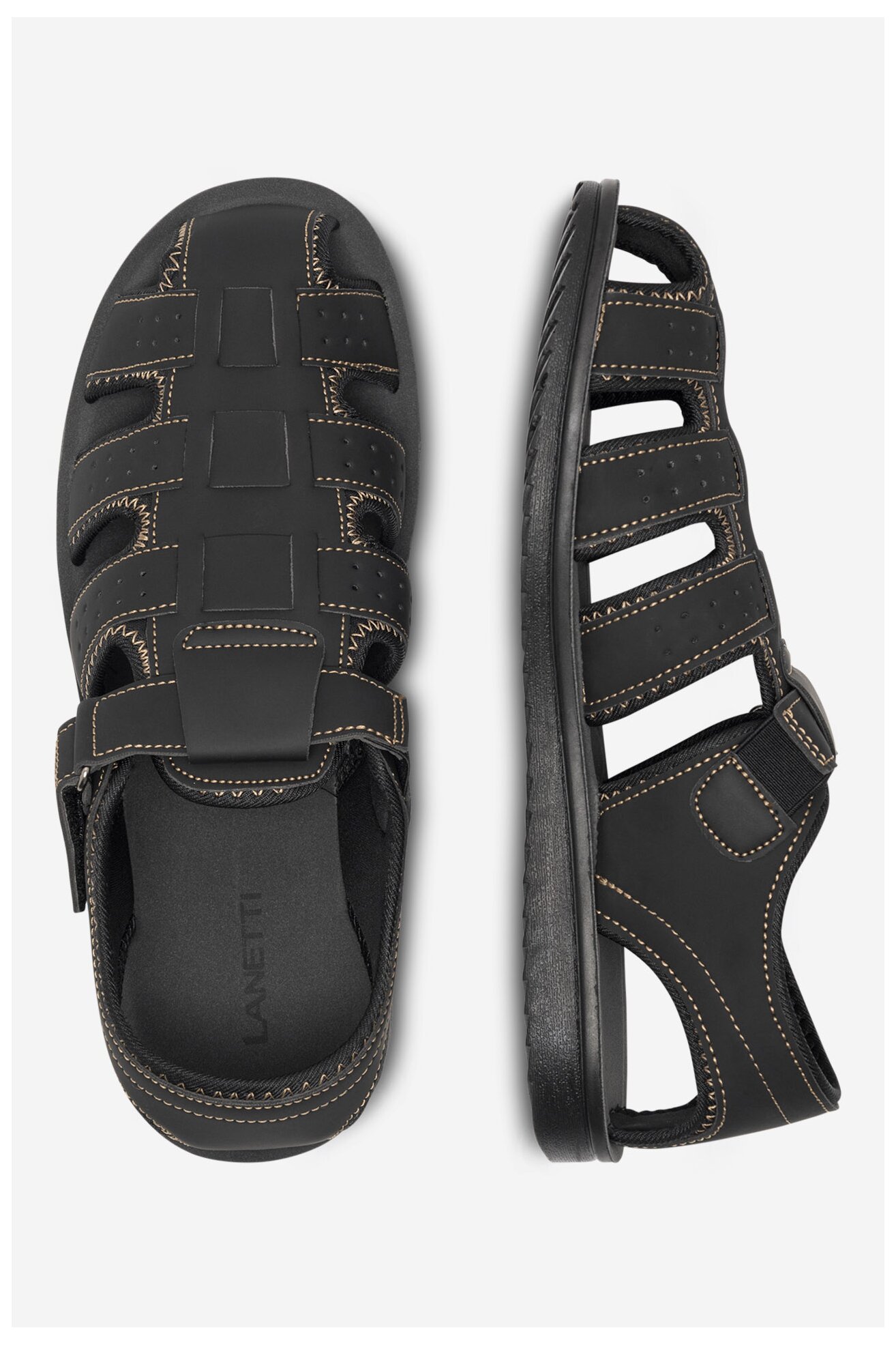 Sandale Lanetti MSS20504-01 CRNA