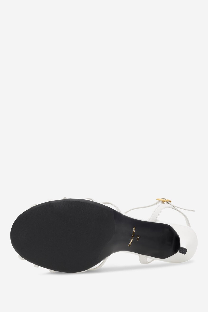 
                Gino Rossi - Sandały skórzane na szpilce - 5905588671367