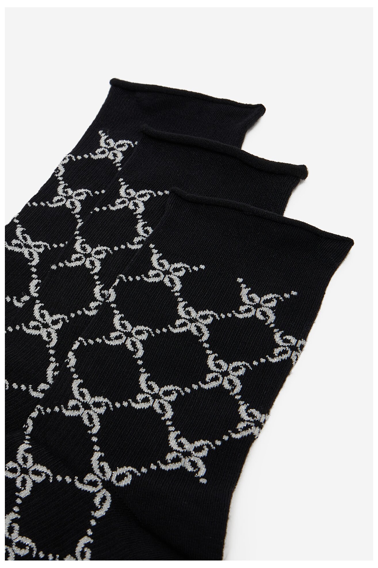 Skarpetki NINE WEST CEO_BR_NW_SILVER_01_Z_AW25 (3 PACK) Czarny