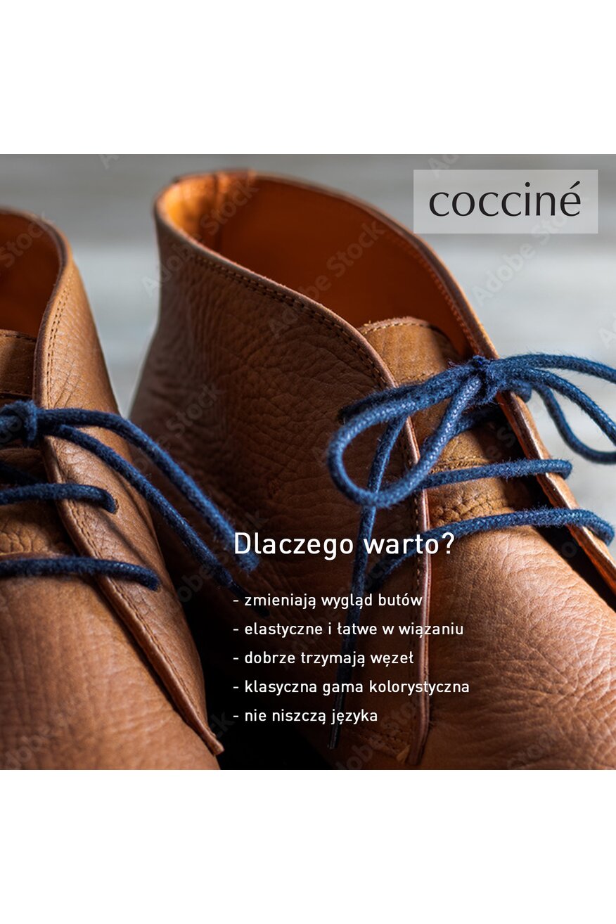 
                Coccine - Sznurówki do butów granatowe - 5900949527086