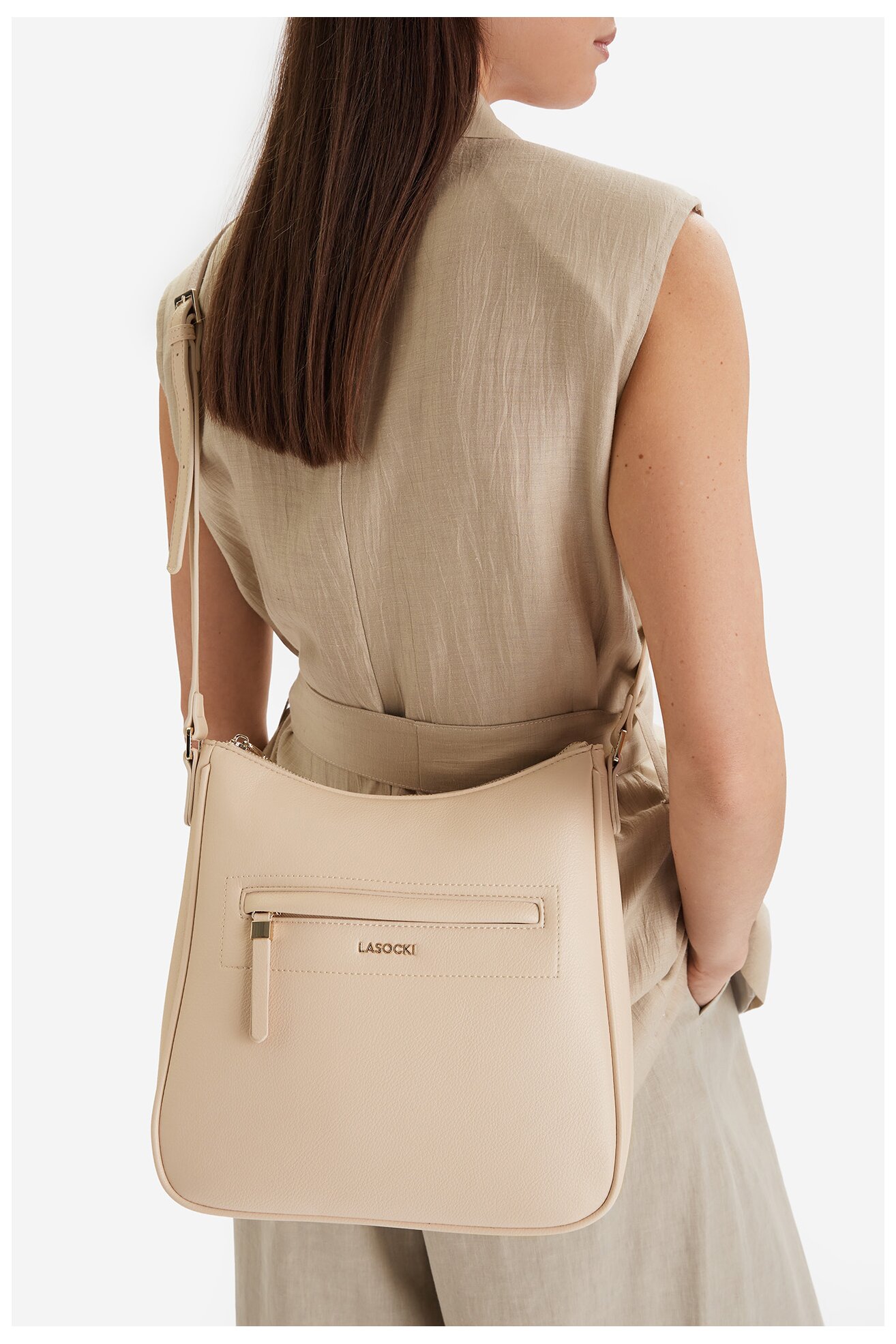 Kézitáska Lasocki CEO-LSK-L-007-09 CSONTSZÍNŰ