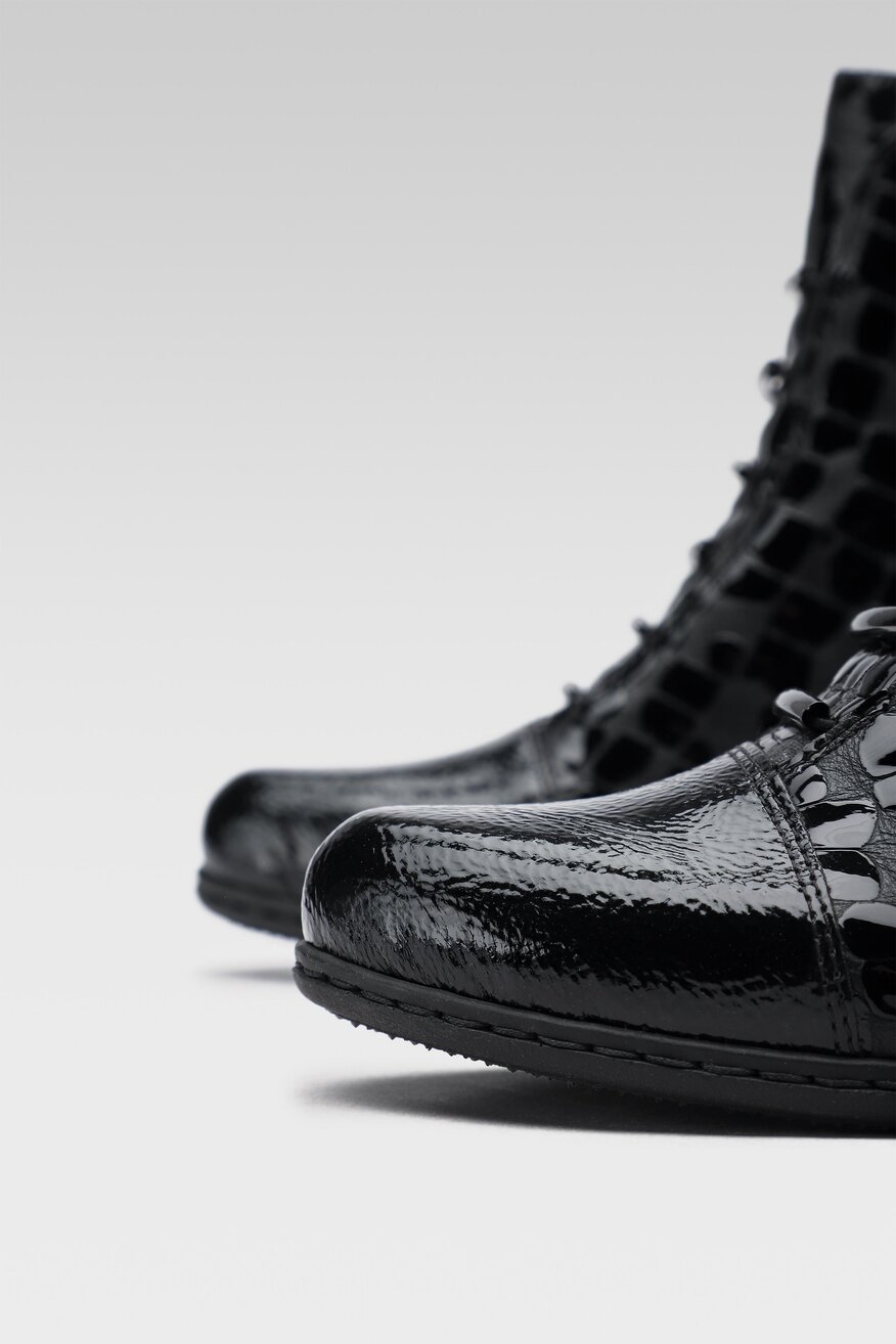 
                Rieker - Skórzane botki na obcasie - 5903698971995