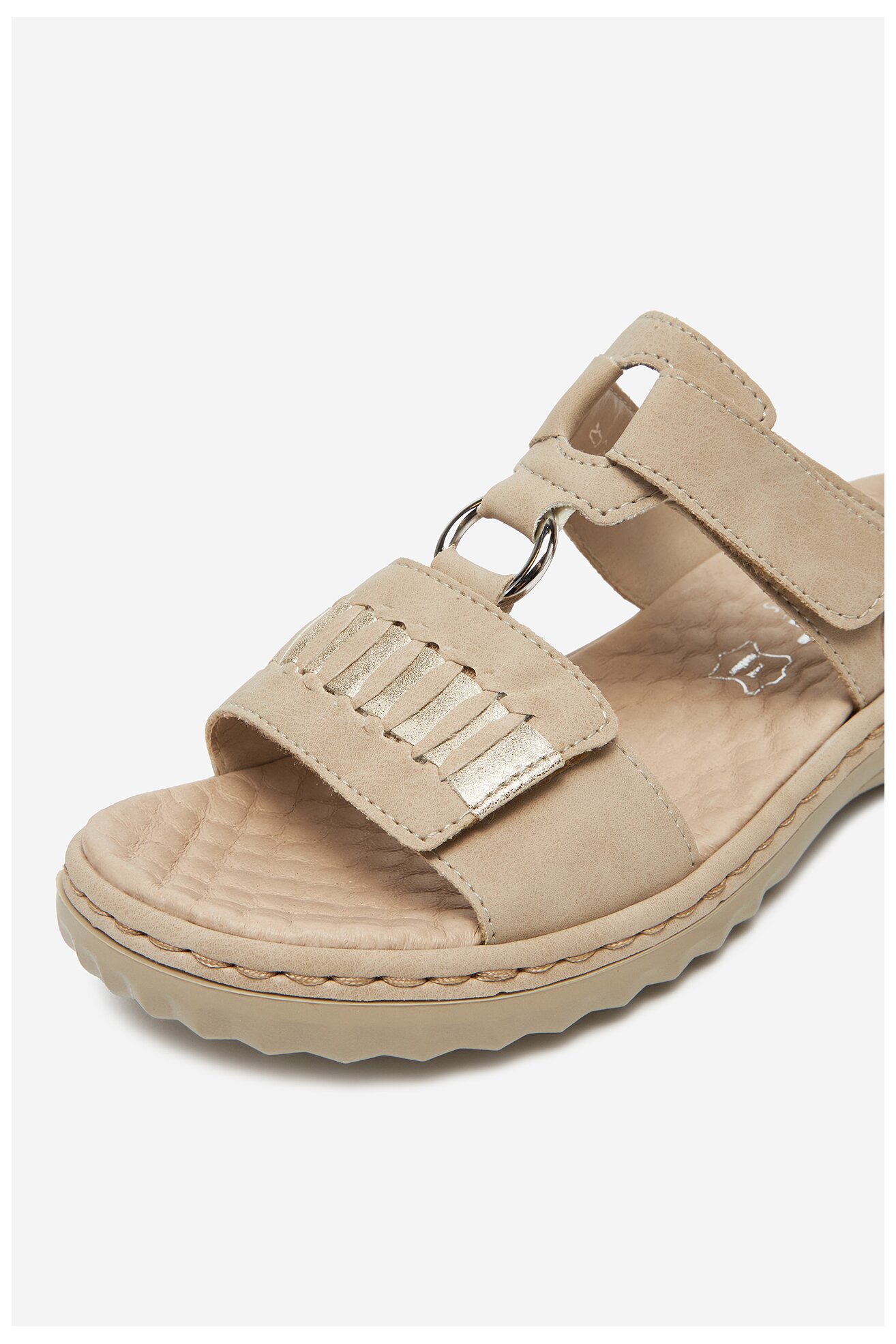 Klapki Rieker 60481-62 Beżowy jasny