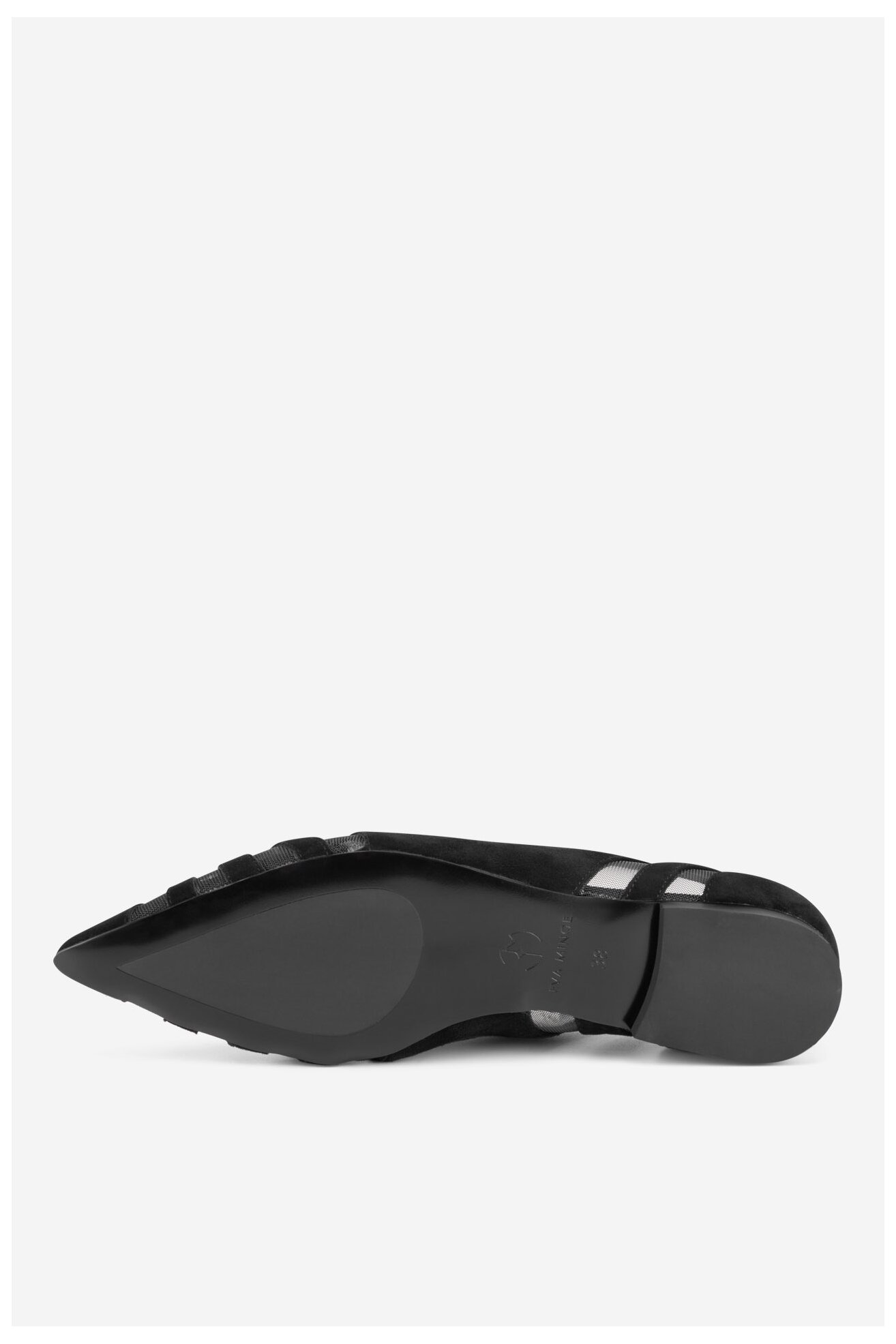 Baleriny EVA MINGE LUCY-V1166-08-1 Czarny