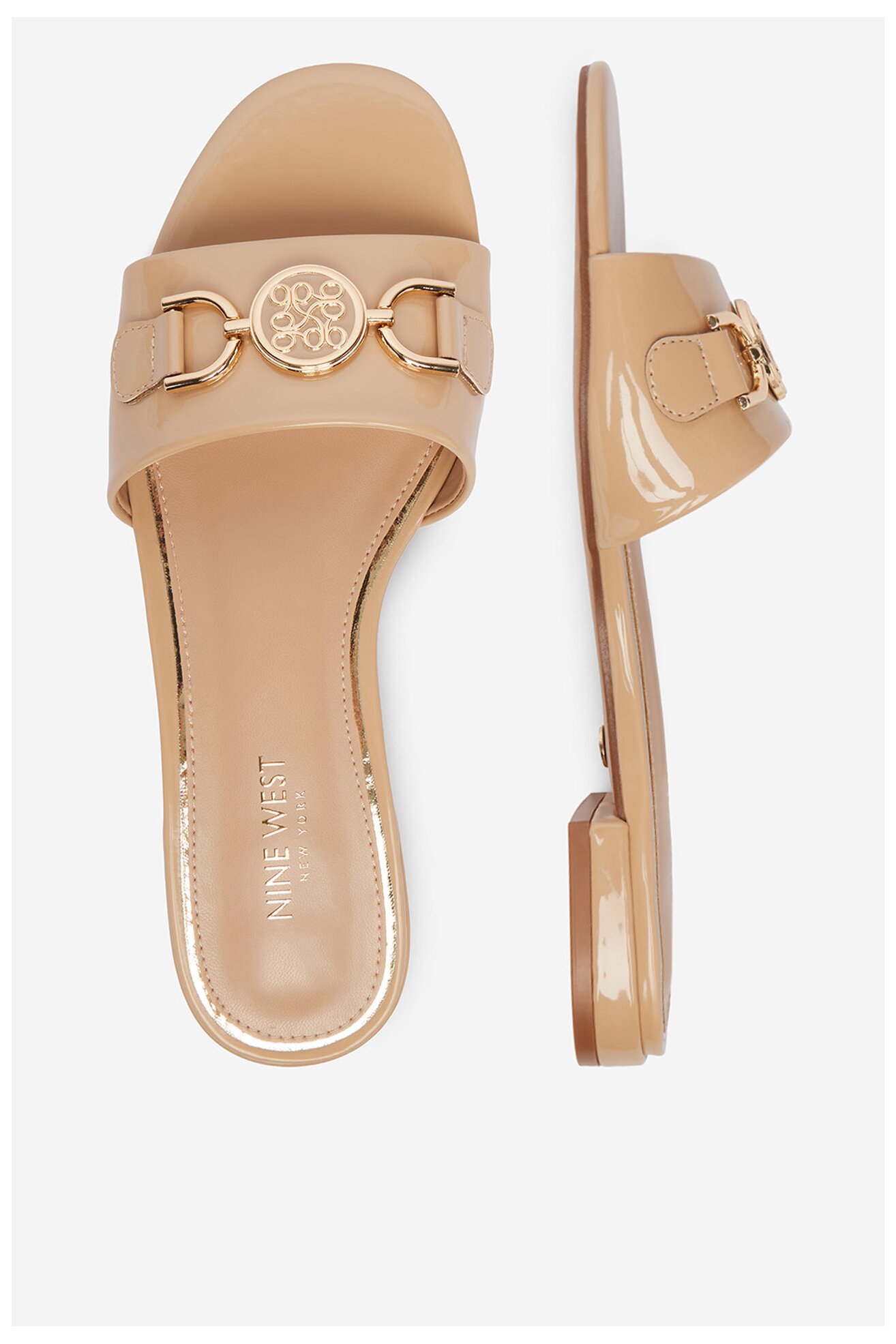 Klapki NINE WEST CEO-LS6445-01 Beżowy