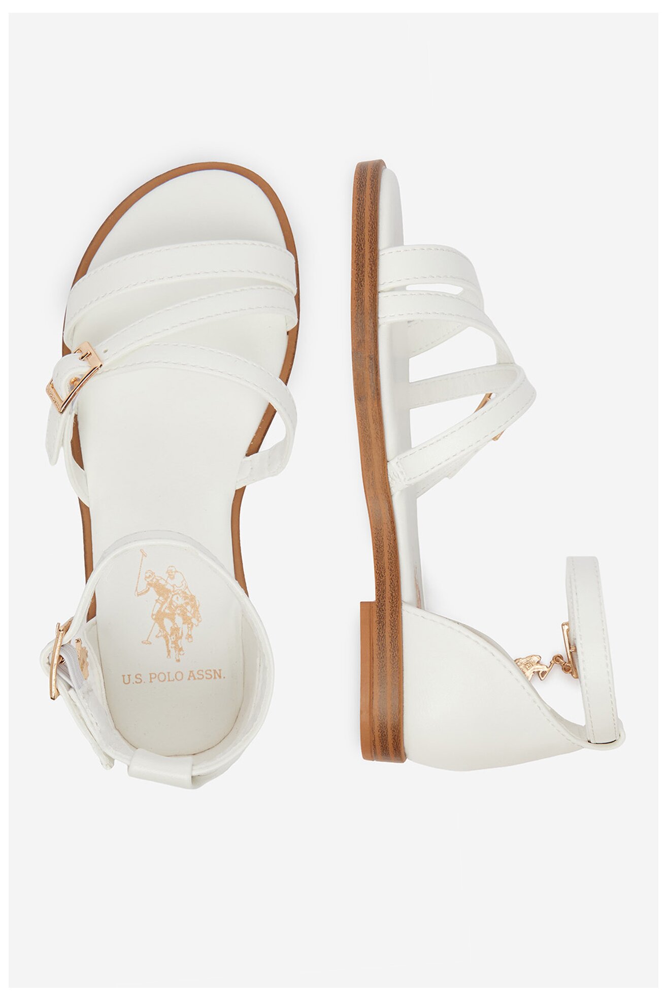 Sandały U.S. POLO ASSN. EO-ANGE001K/6Y1 Biały