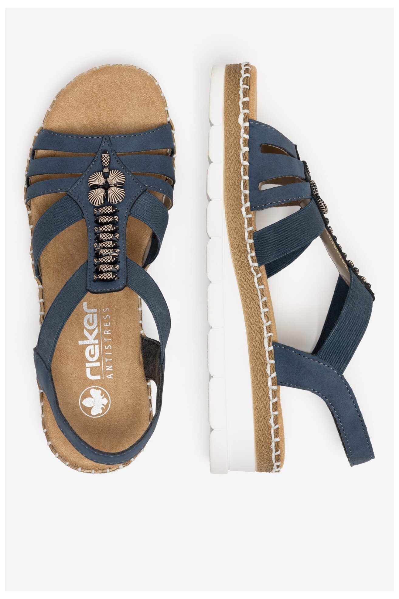 Sandały Rieker V1206-14 Niebieski