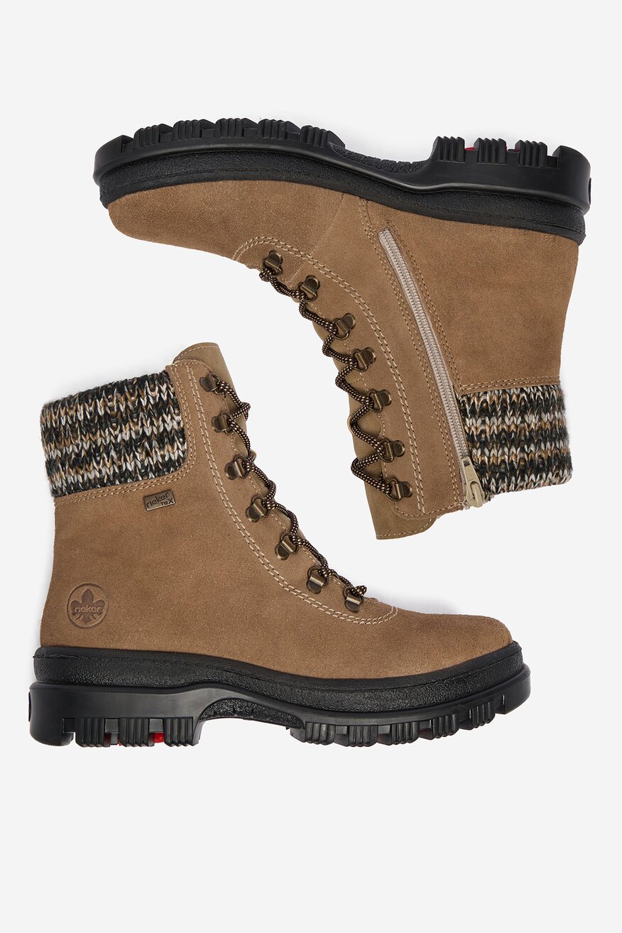 Rieker - Trzewiki zamszowe ocieplane - 2230085555890