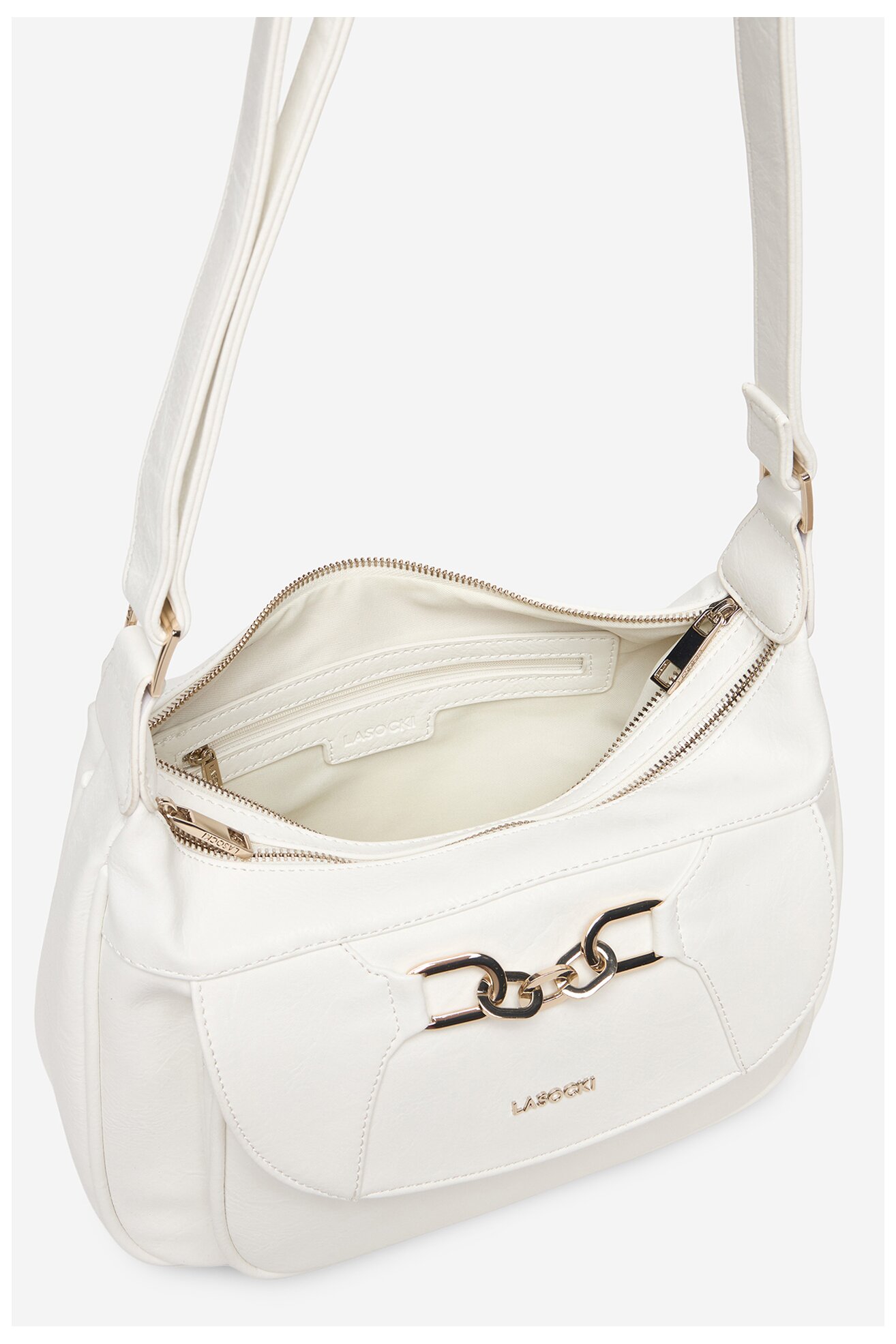 Kézitáska Lasocki CEO-LSK-L-016-09 CSONTSZÍNŰ