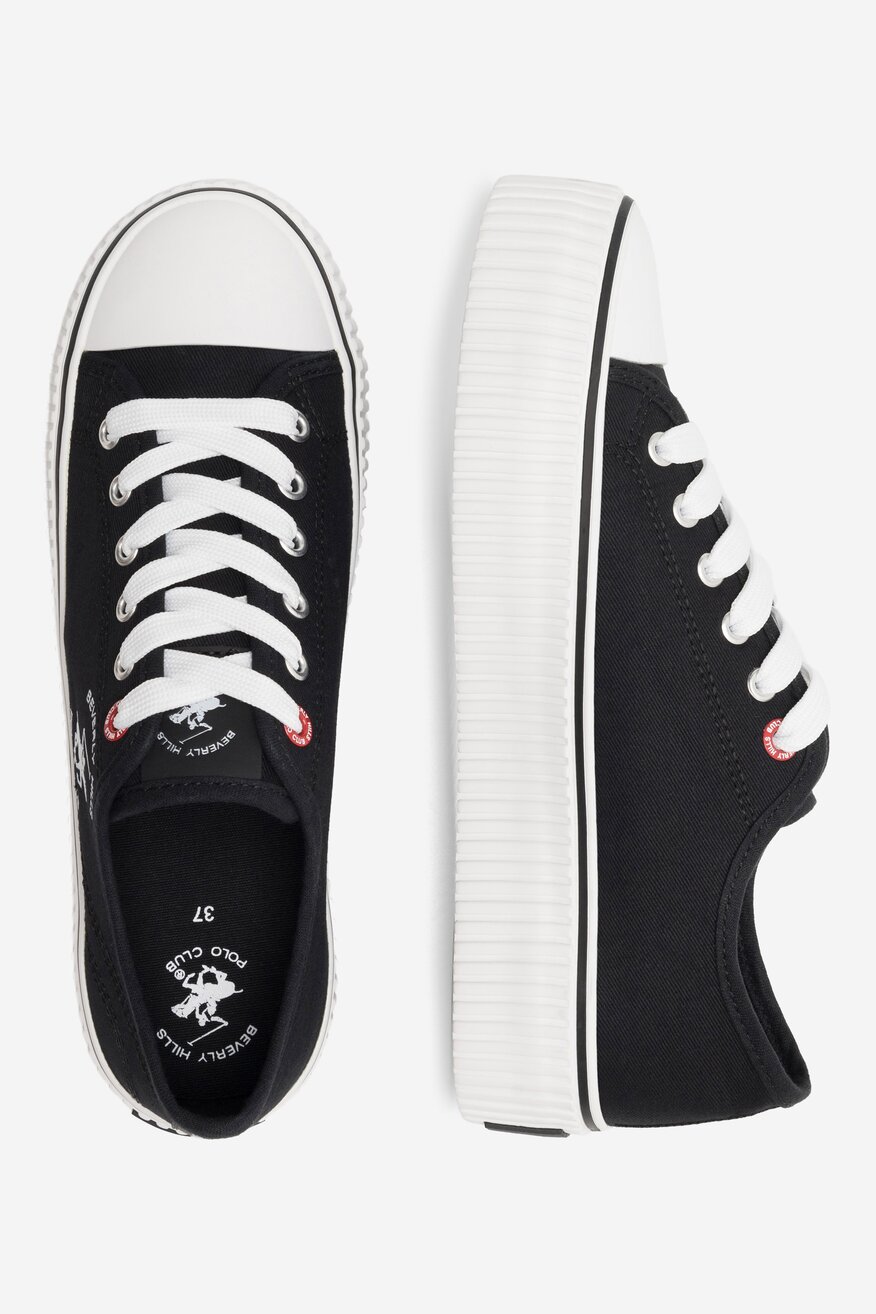 Pantofi pânză Beverly Hills Polo Club NEGRU - 5905588758266